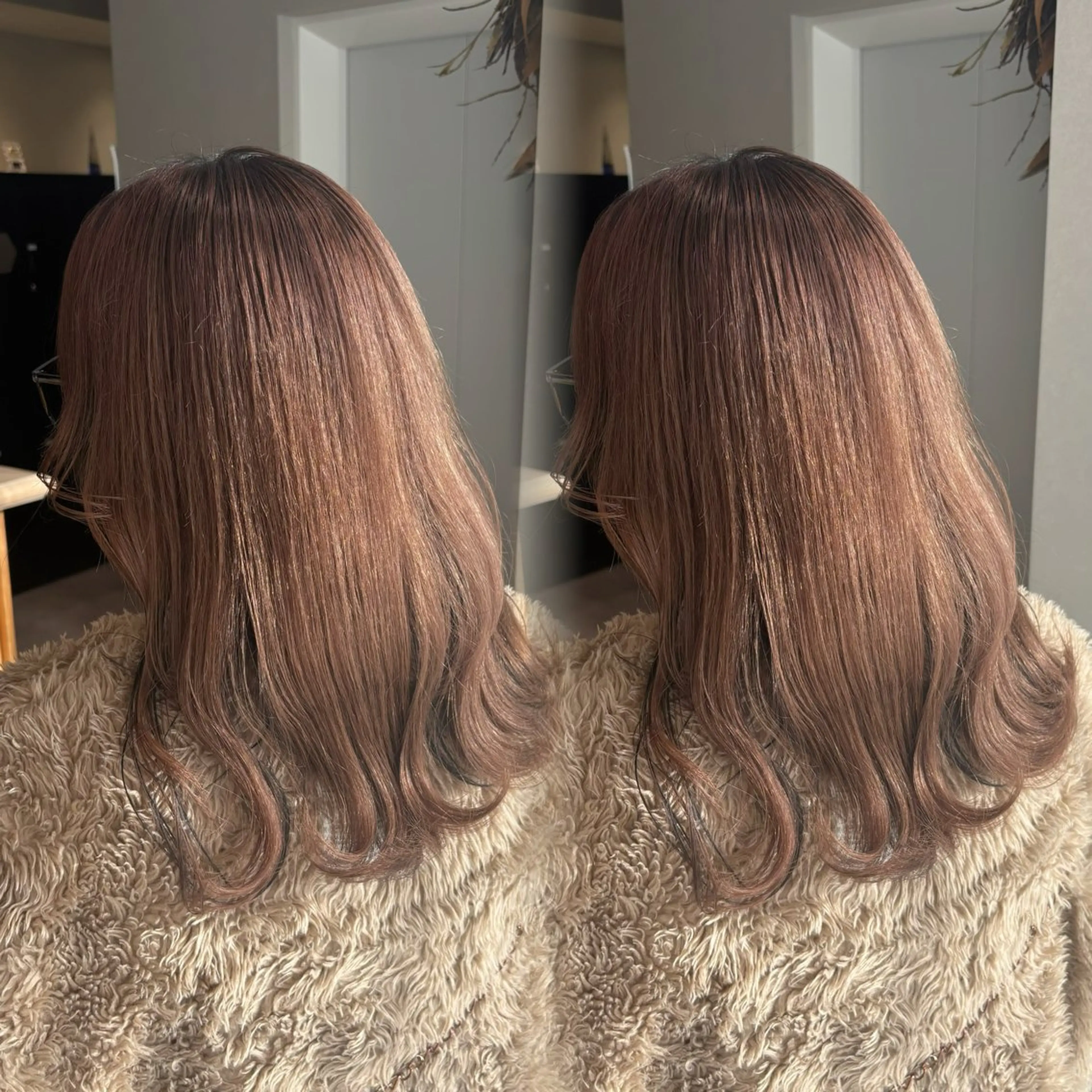 ミディアム カラー ベージュカラー ブリーチ ダブルカラー ミルクティーベージュ ブリーチなしカラー ヘアカラー パーマ、ダブル カラー、上野星也のヘアスタイル
