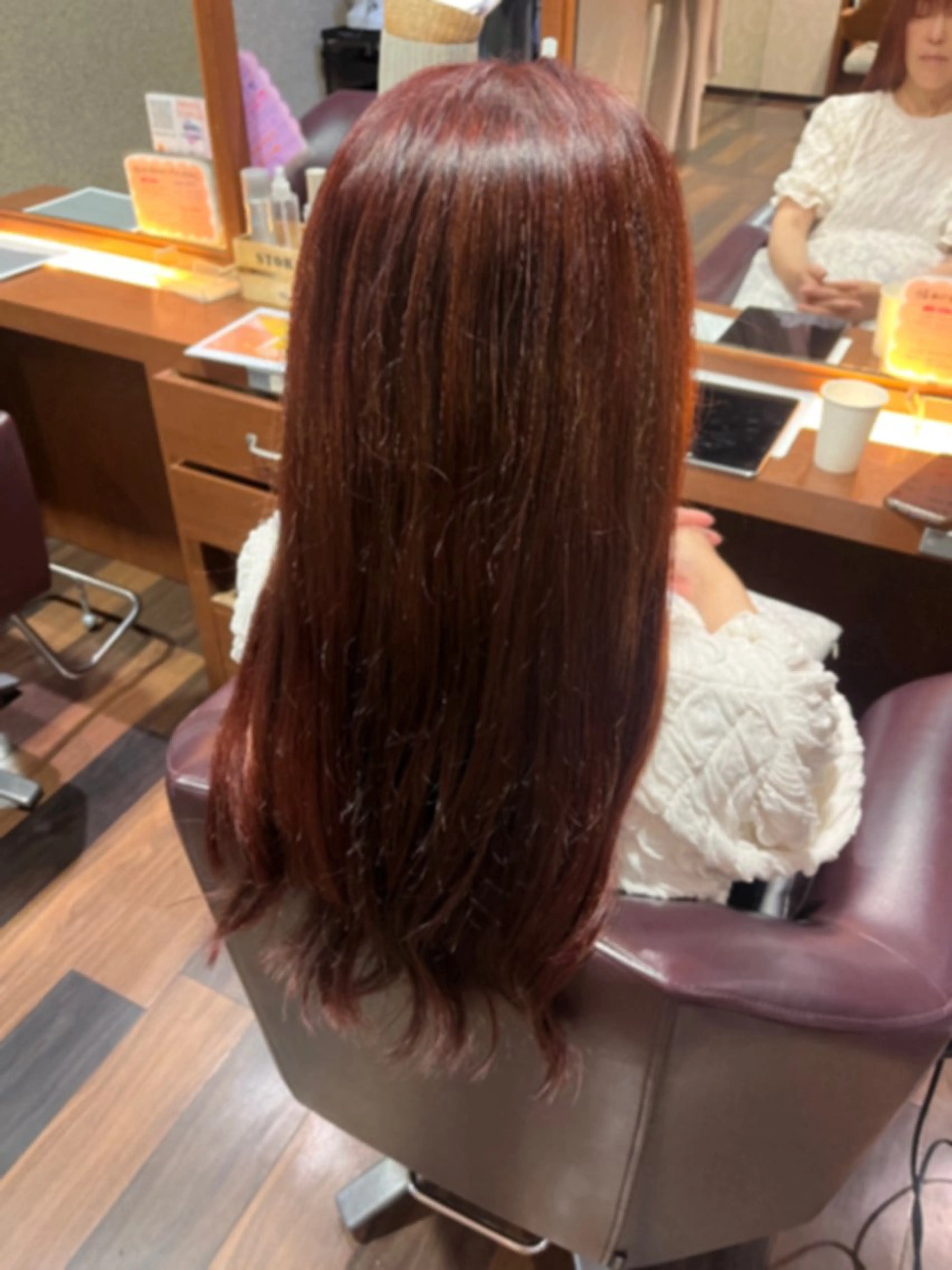 ロング ヘアカラー なかやま みおのヘアスタイル
