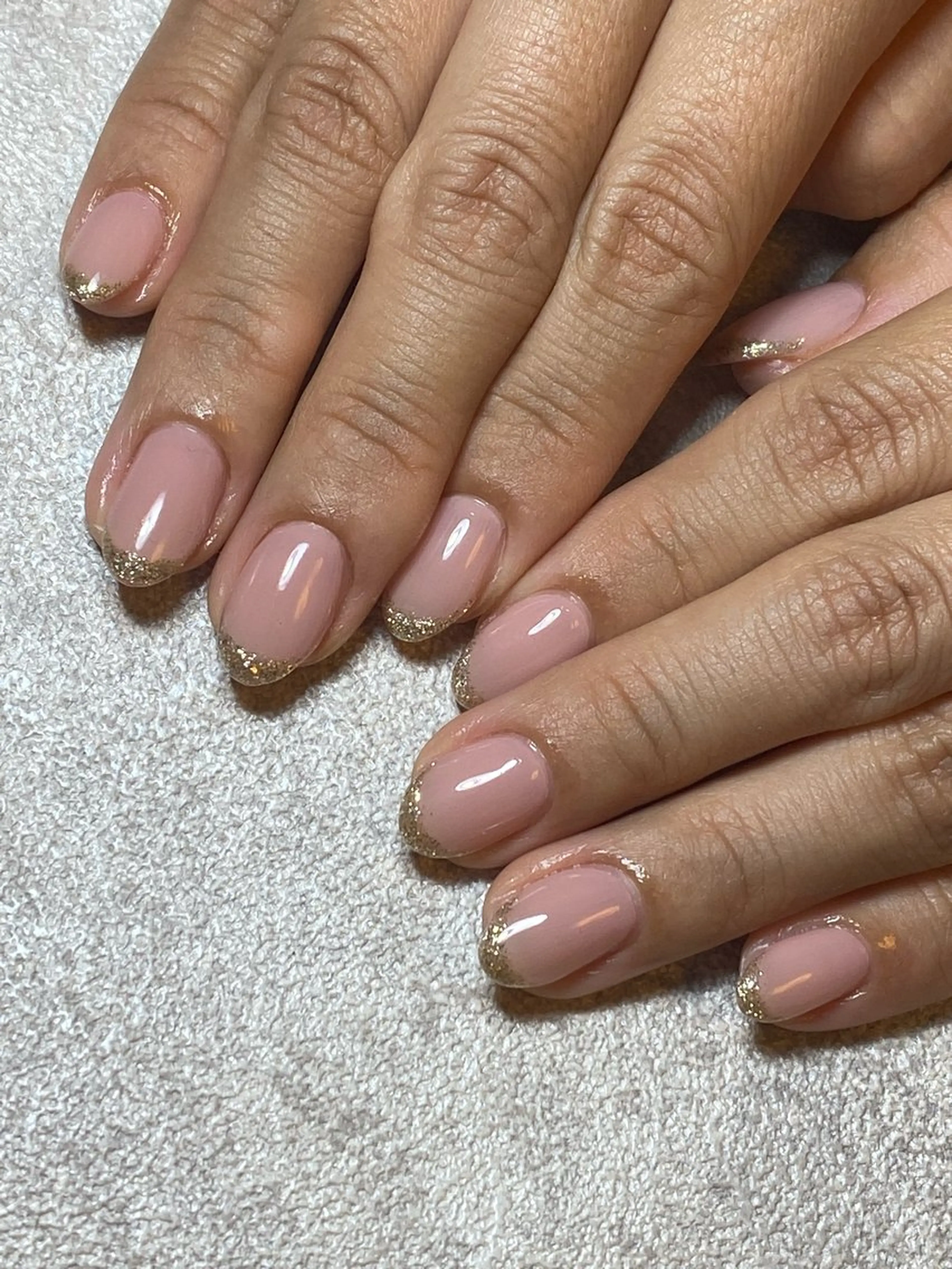ネイル フレンチネイル ラメ(グリッター) ハンドネイル a... nailのネイルデザイン
