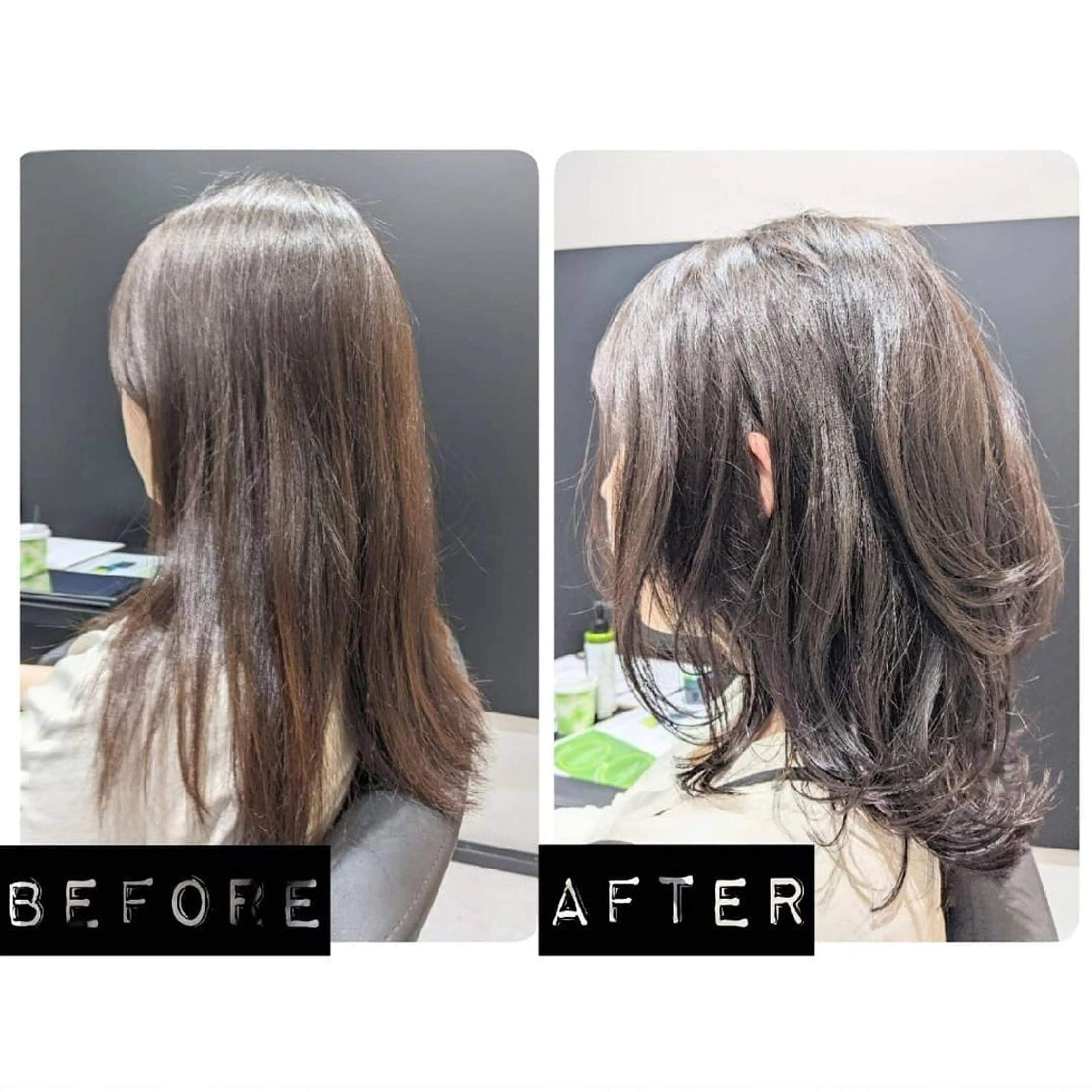 ミディアム くせ毛 カット ヘアカラー 心斎橋難波美容室店長 ディレクター中尾 祐のヘアスタイル