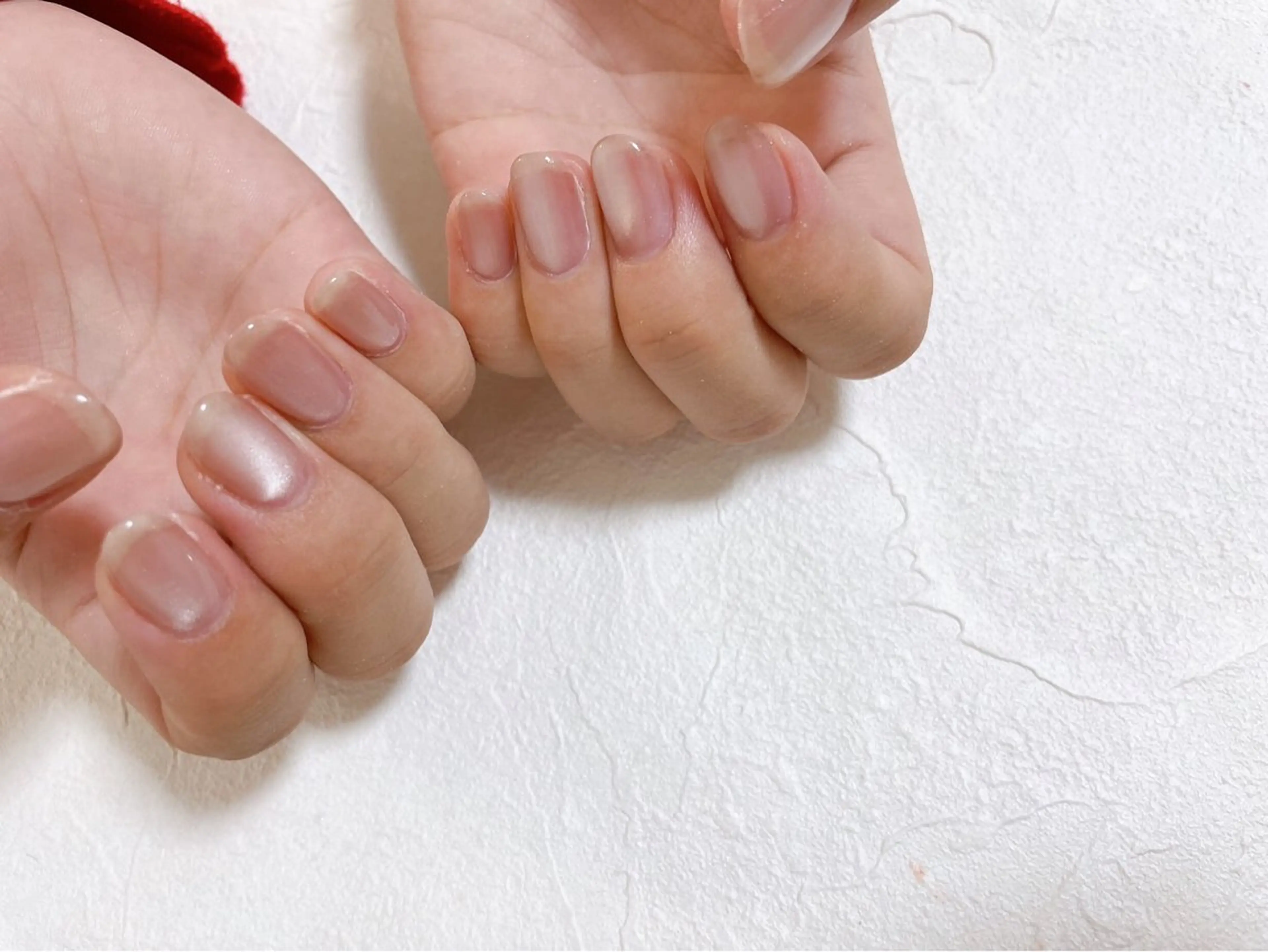 ネイル オーロラネイル フットネイル フレンチネイル ジェルネイル 韓国ネイル Mogu nail 二子玉川のネイルデザイン