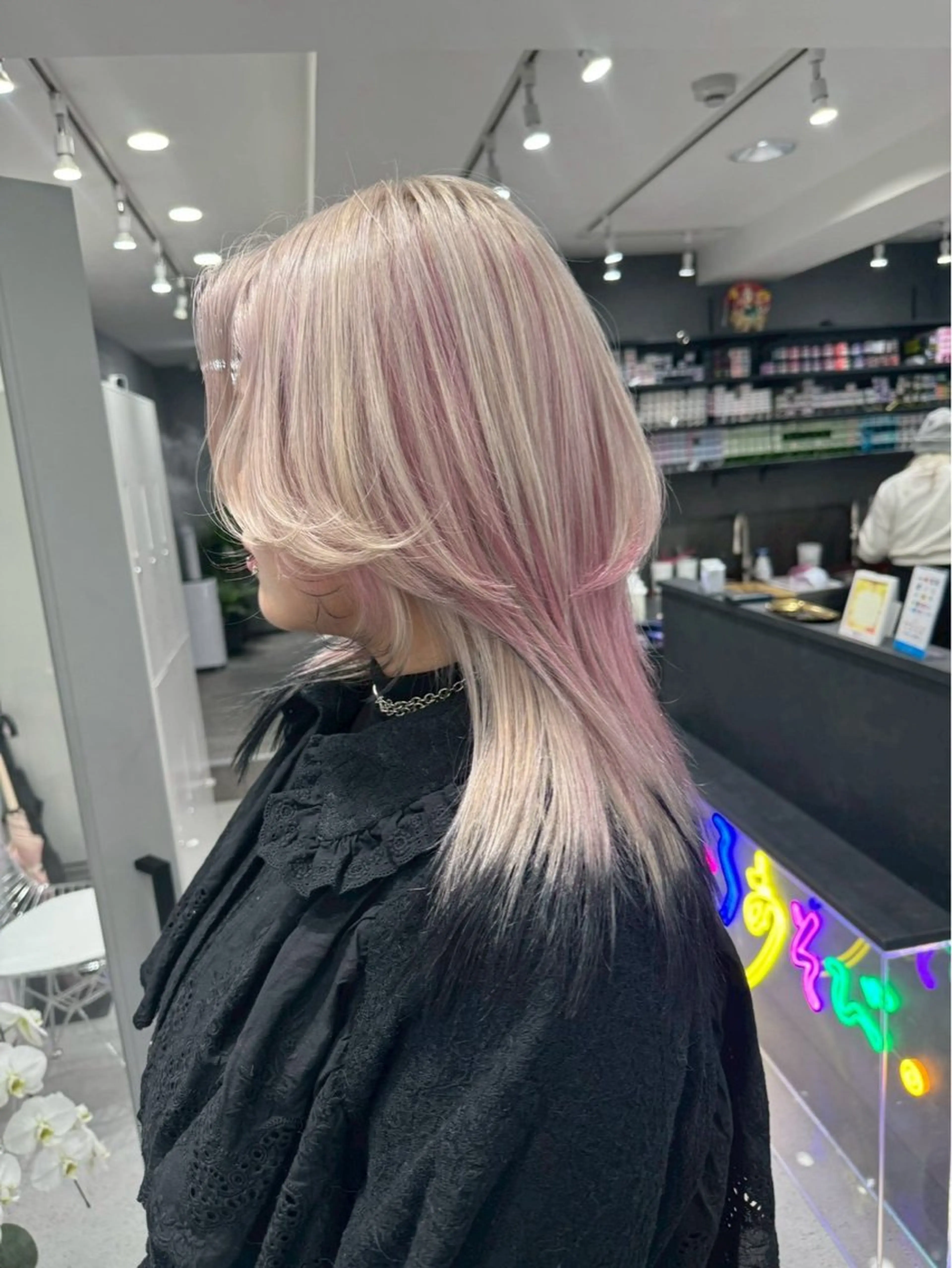 ミディアム カラー ヘアカラー いろあそび 八王子所属・きぃちゃん/八王子 /ハイトーンカラーのヘアスタイル