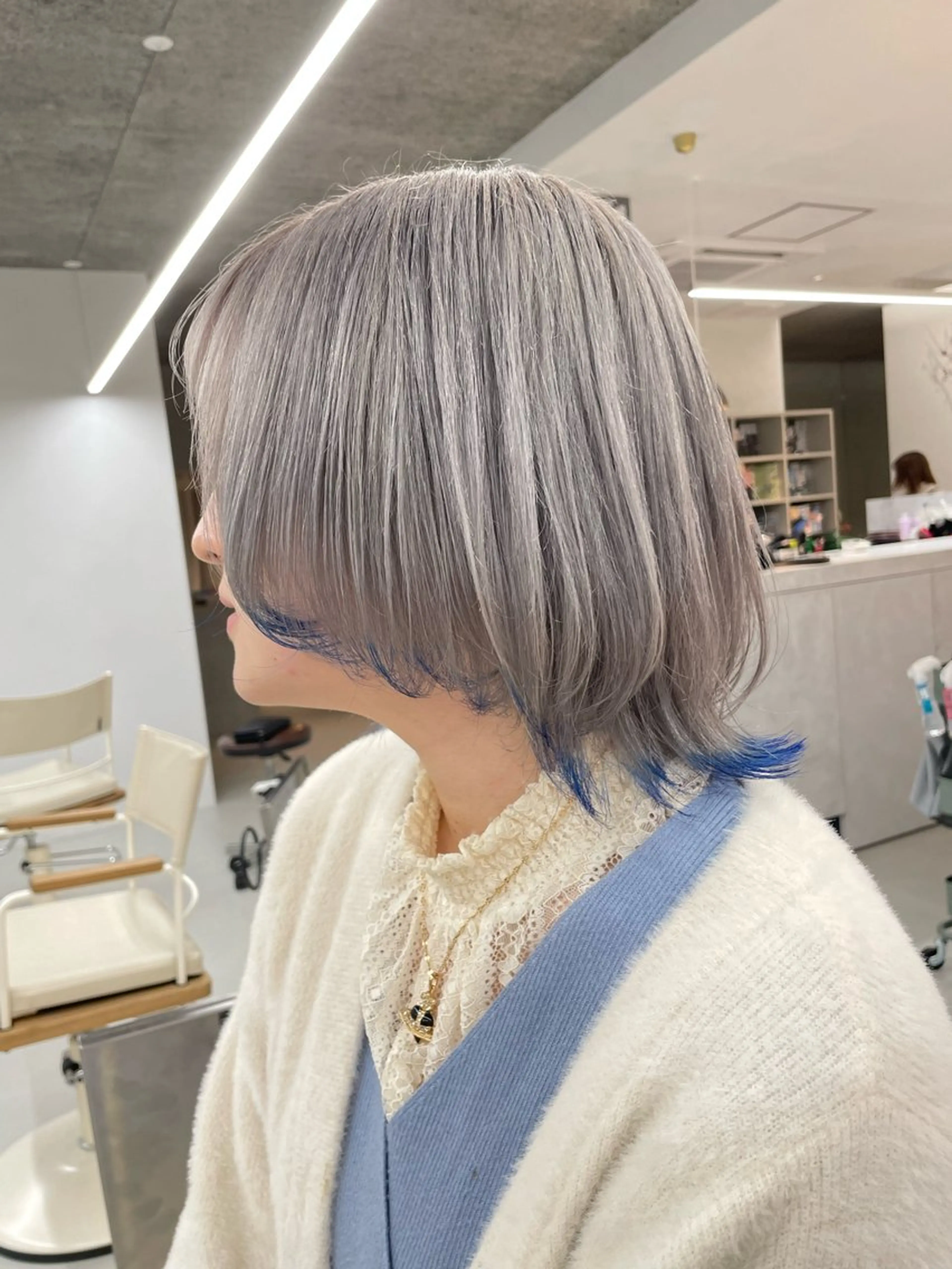 ミディアム カラー ヘアカラー 艶髪/透明感カラー/ 韓国/nonokaのヘアスタイル