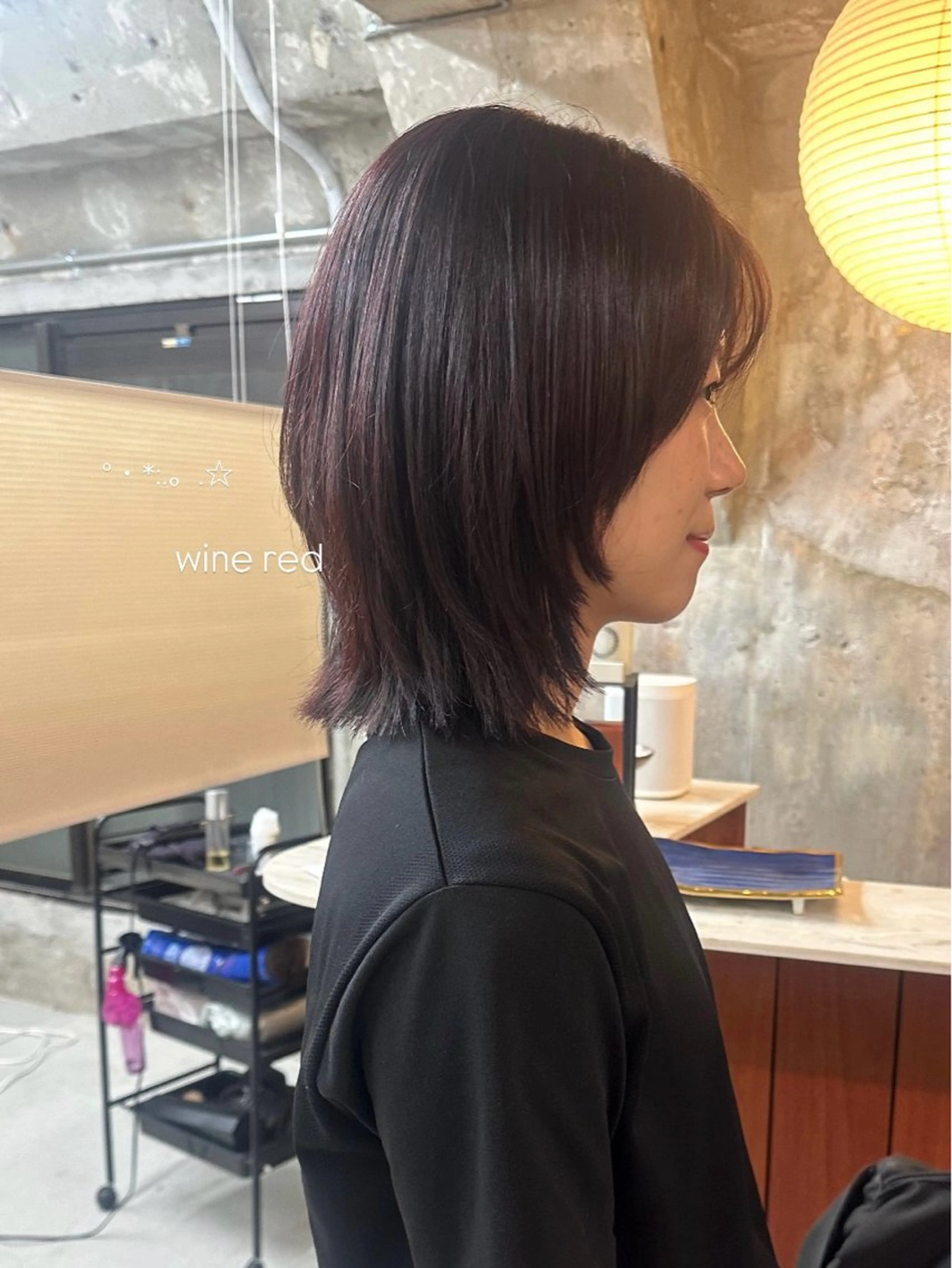 ミディアム カラー カット ヘアカラー トリートメント 暖色/レイヤーカット 🌙オノユリカのヘアスタイル