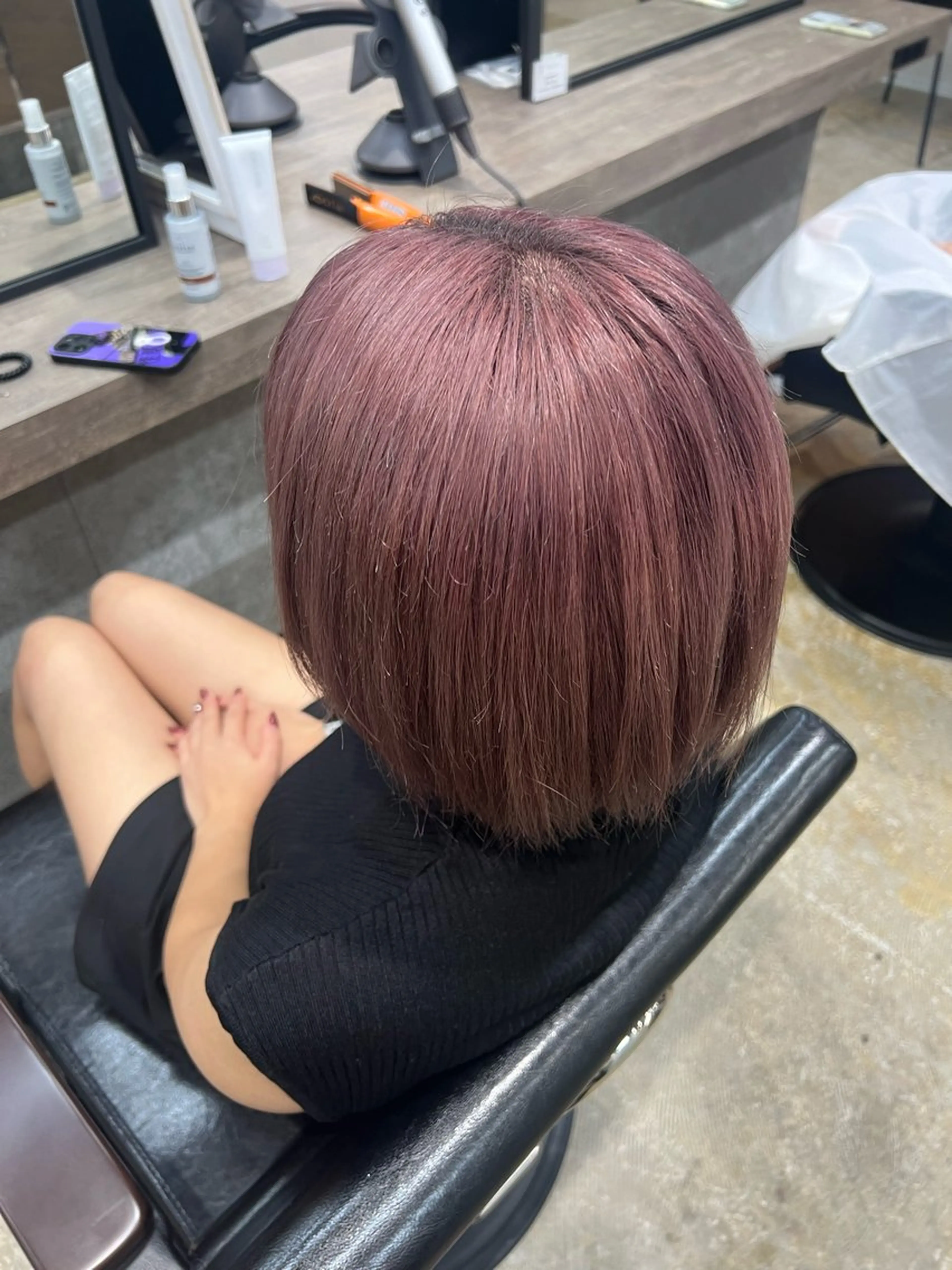 カラー ブリーチ ブラウンカラー ピンクカラー ヘアカラー ルシ🌈/ハイトーン /デザイン/縮毛矯正のヘアスタイル