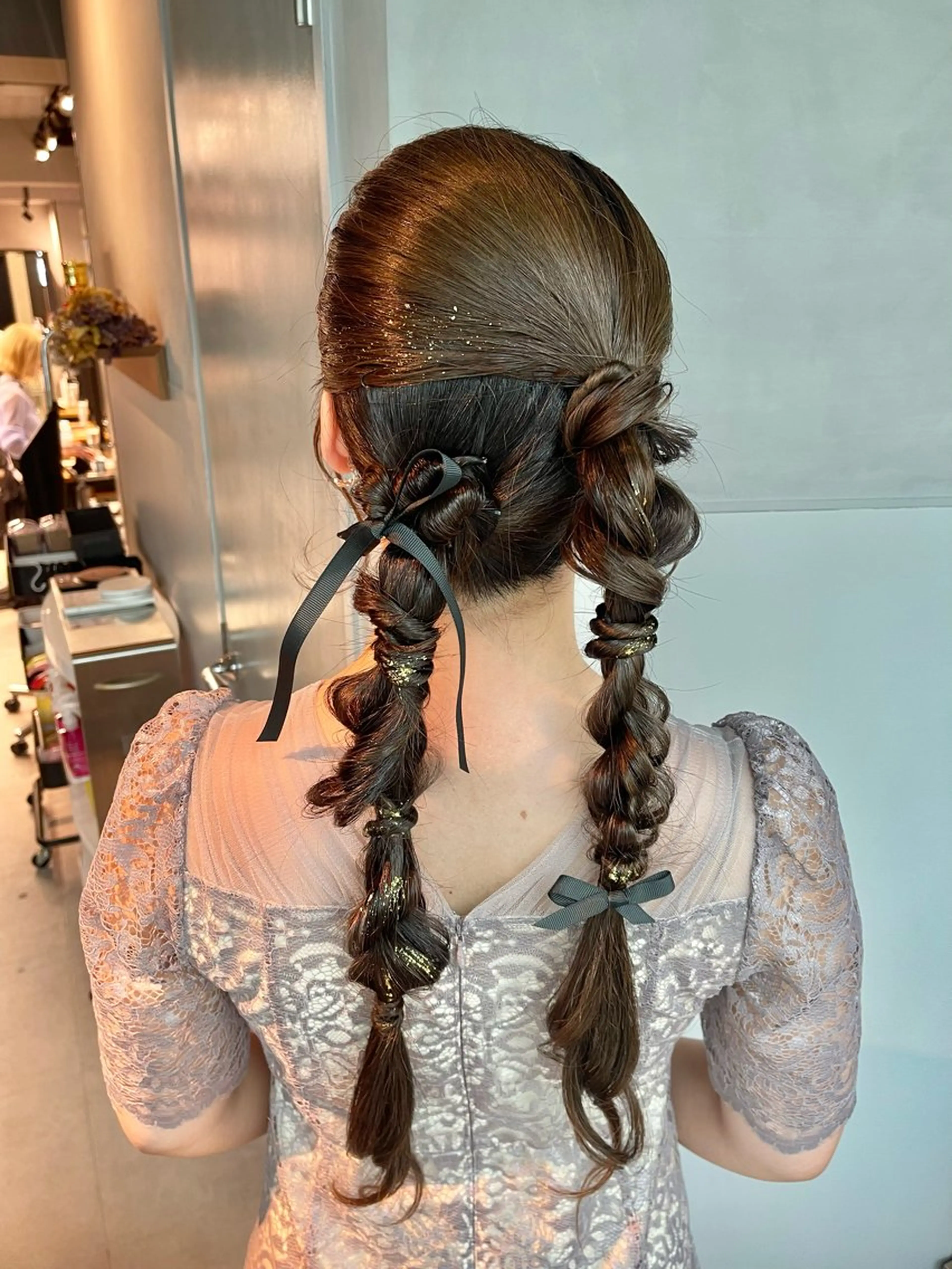 ヘアアレンジ ポニーテール 結婚式・ブライダル 卒業式のヘアスタイル ヘアセット charm《銀座》 ヘアセット/縮毛矯正のヘアスタイル