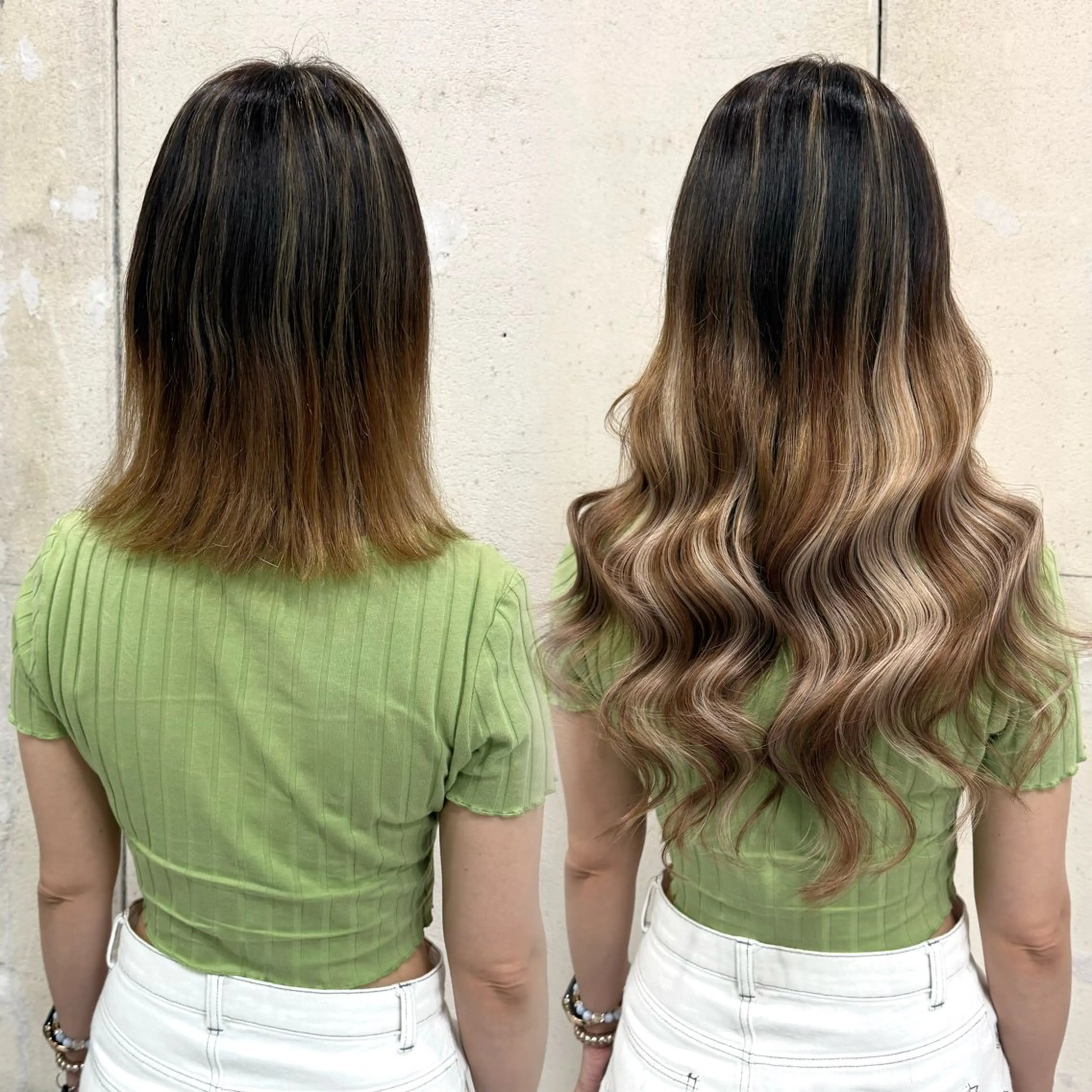 ロング ハイライト エクステ EDeN Reaのヘアスタイル
