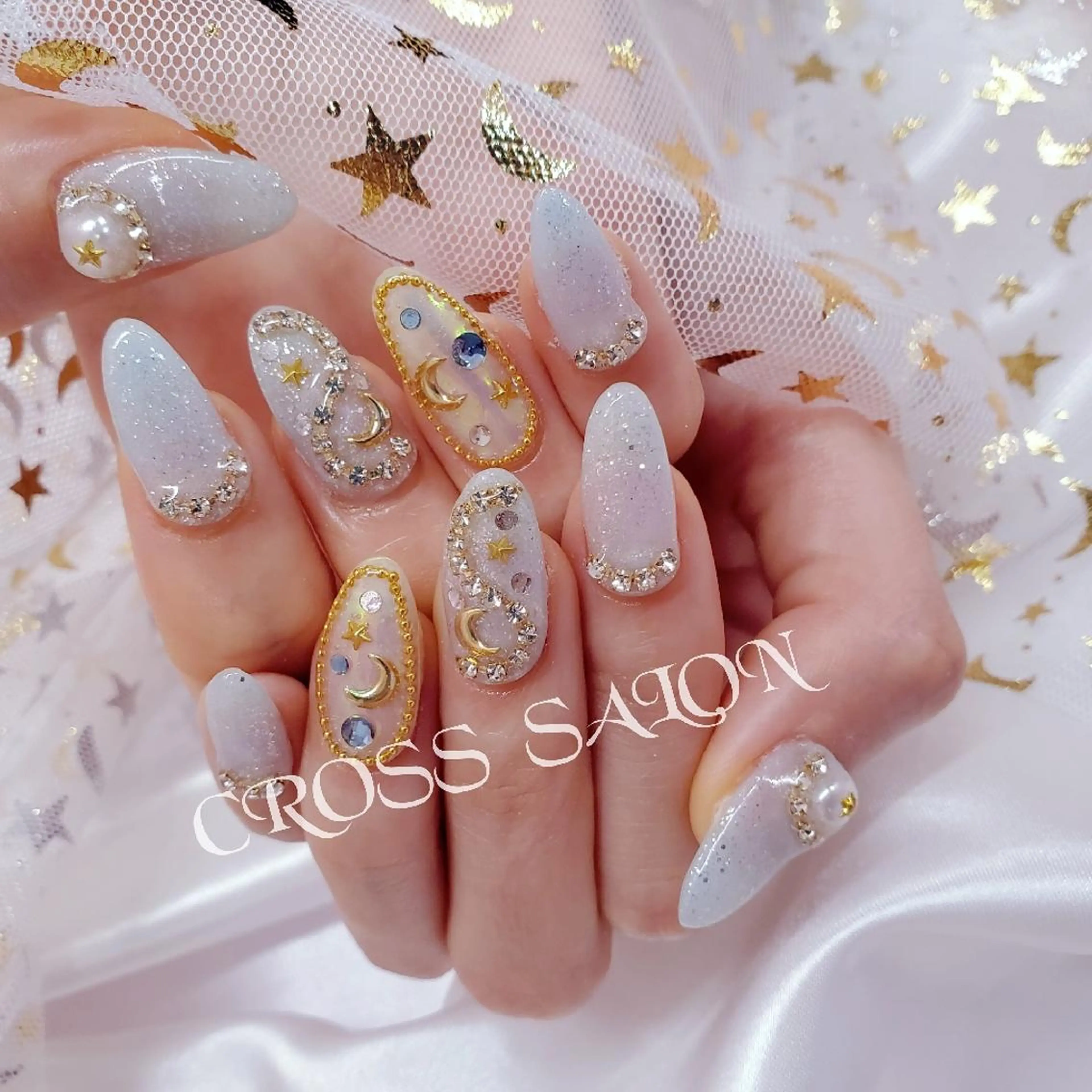 ネイル 長さ出し 氷ネイル・うるうるネイル 韓国ネイル ネイルチップ CROSS SALON/Lazy所属・CROSS  クロス のネイルデザイン