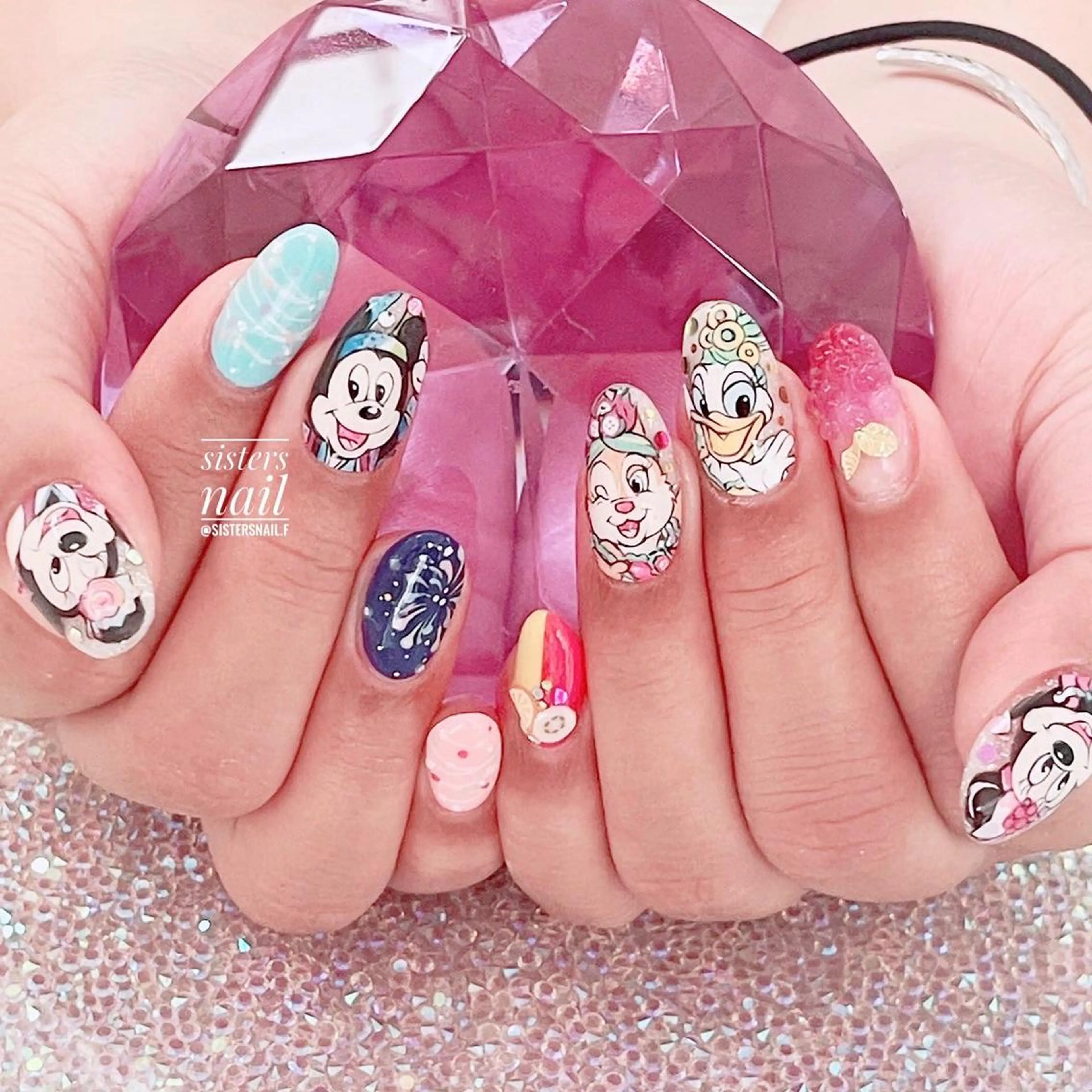 ネイル アートネイル 夏ネイル ヨーヨーネイル sisters nail.fのネイルデザイン