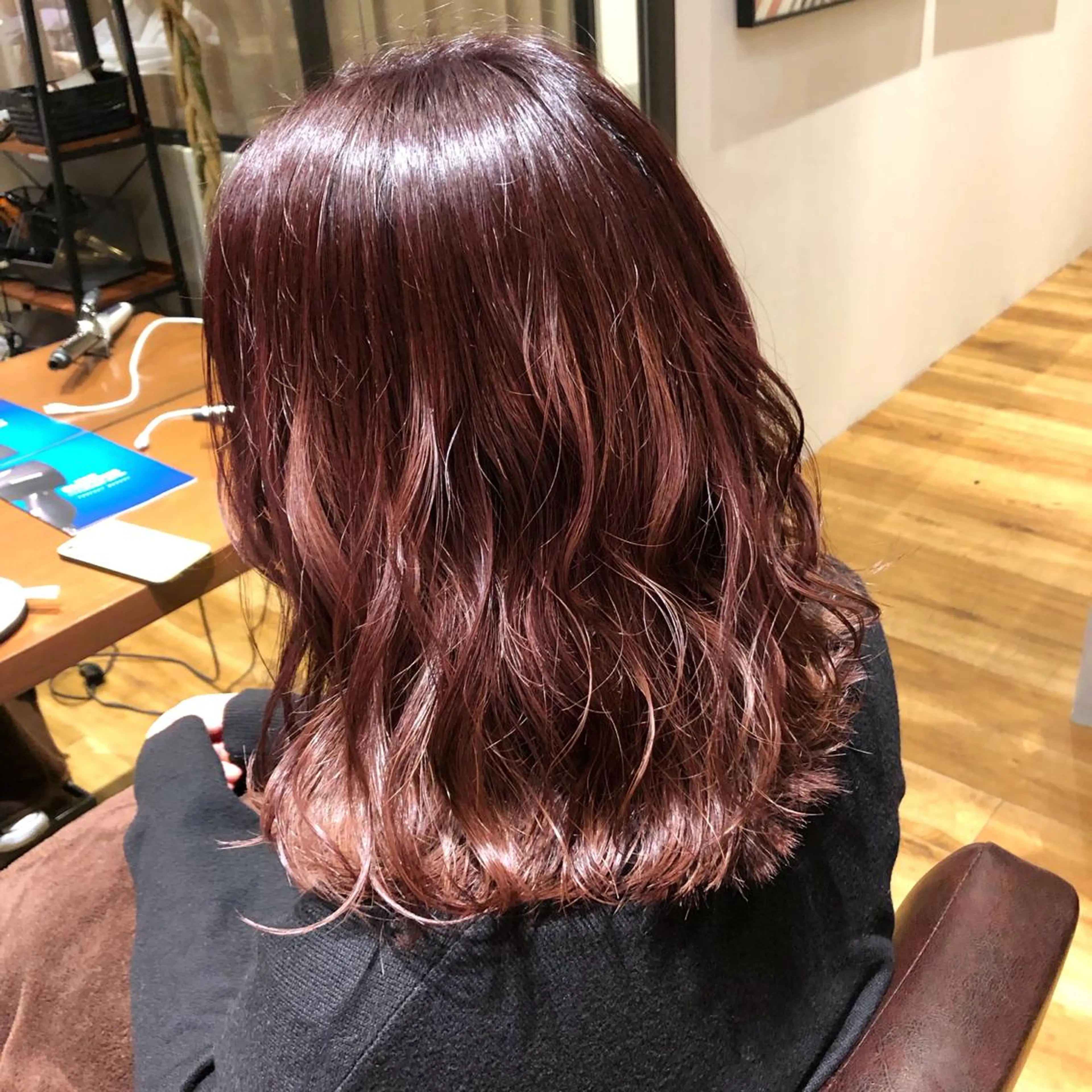 ミディアム カラー ピンクカラー バイオレットカラー ◇おの あすか◇のヘアスタイル