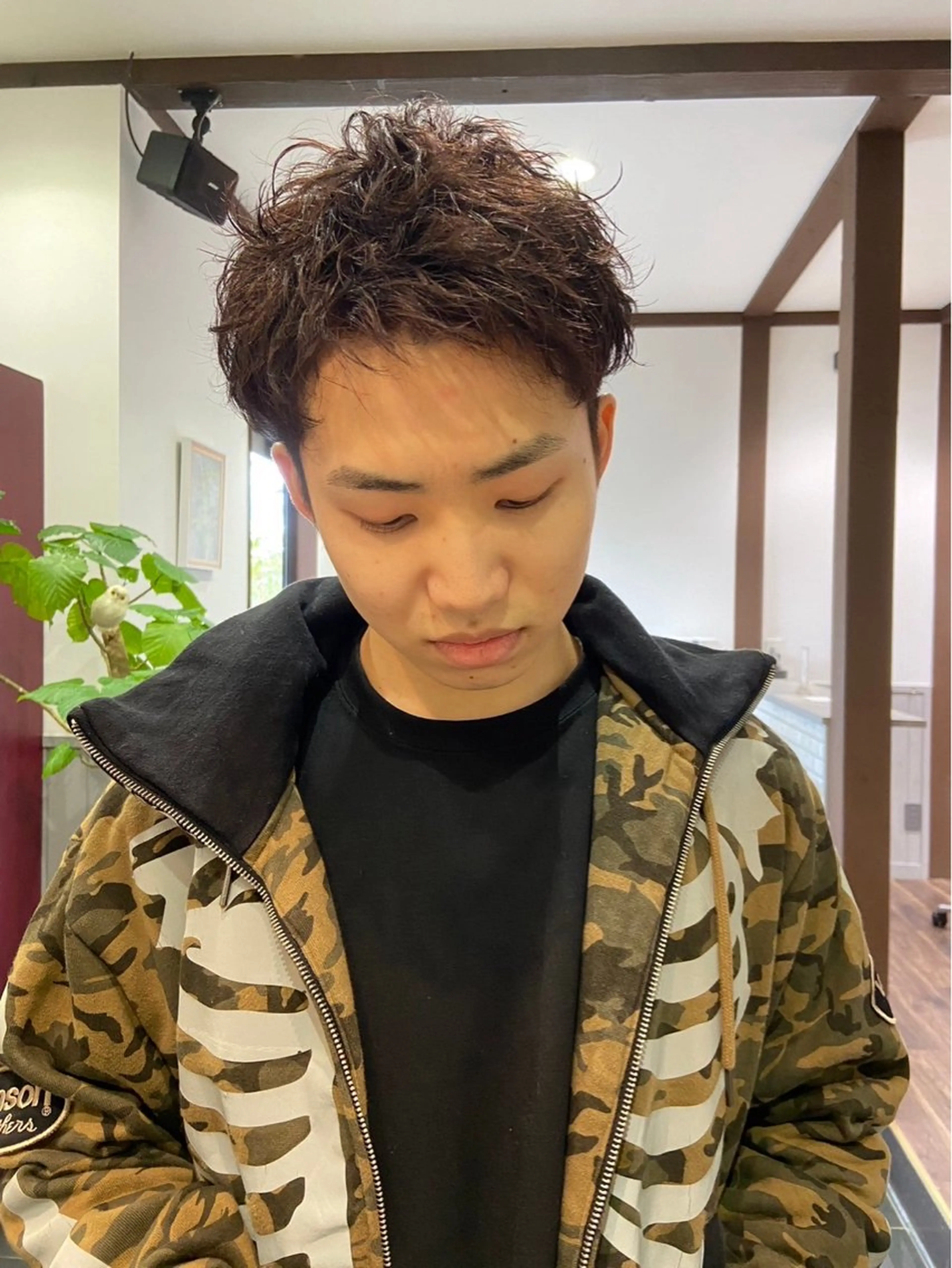 パーマ メンズ スパイキーショート 稲垣 熙のヘアスタイル