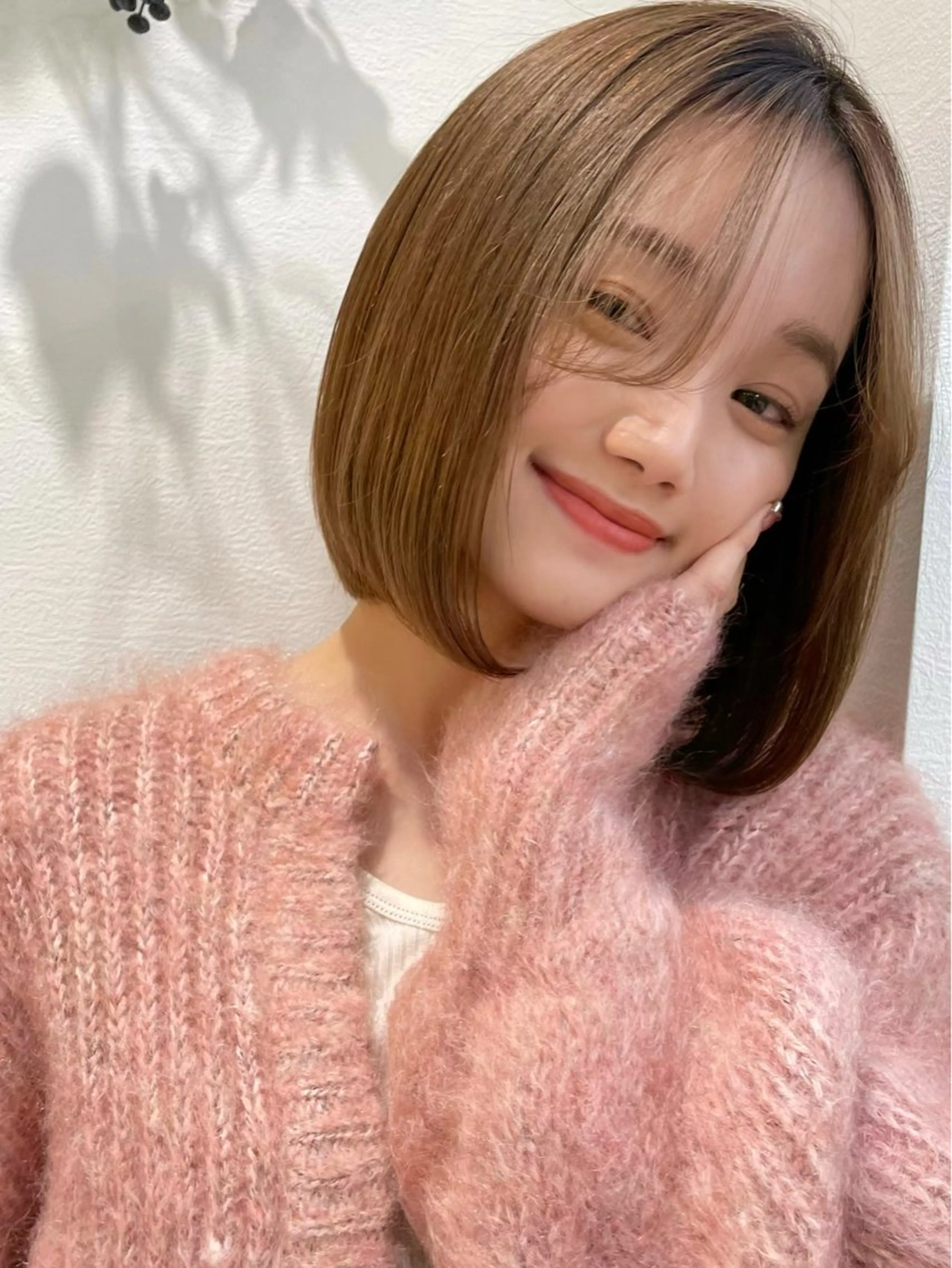 ショート ボブ ヘアカラー トリートメント 本田 奈穂美のヘアスタイル
