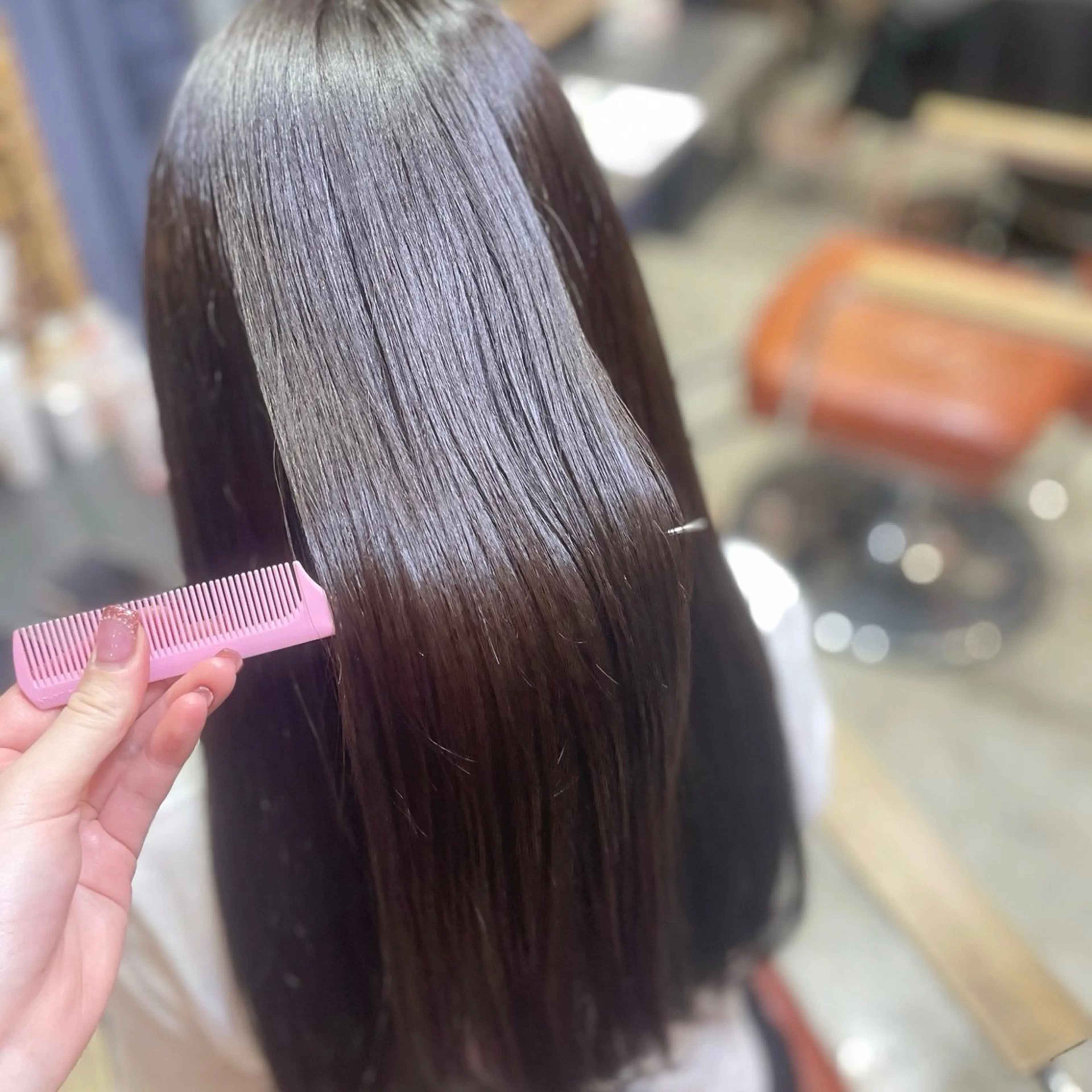 ロング トリートメント ヘアカラー トリートメント 顔まわり🎀ピンク 💖ゆうなのヘアスタイル