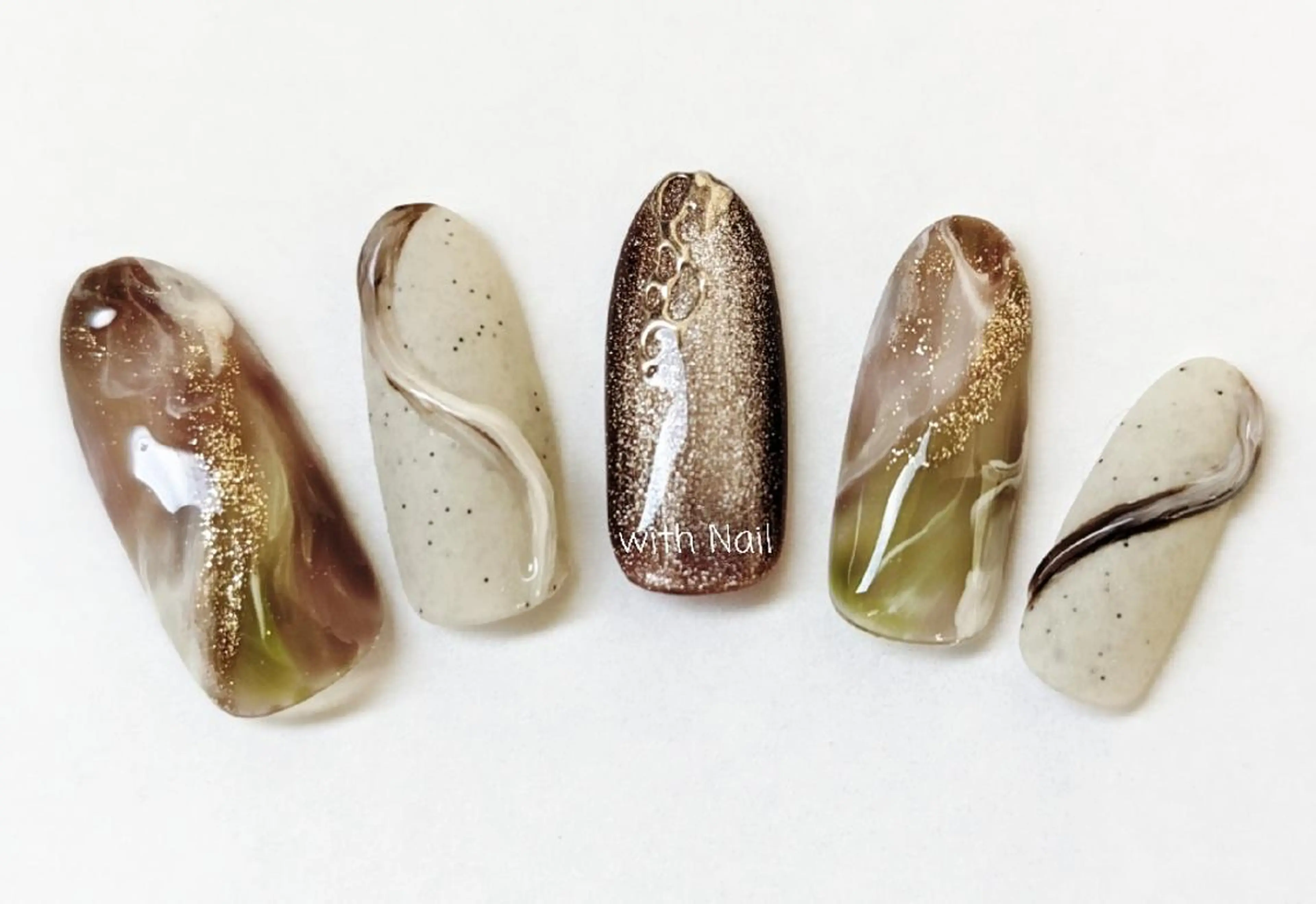 ネイル マグネットネイル ニュアンスネイル ハンドネイル with Nail   ナガヤのネイルデザイン