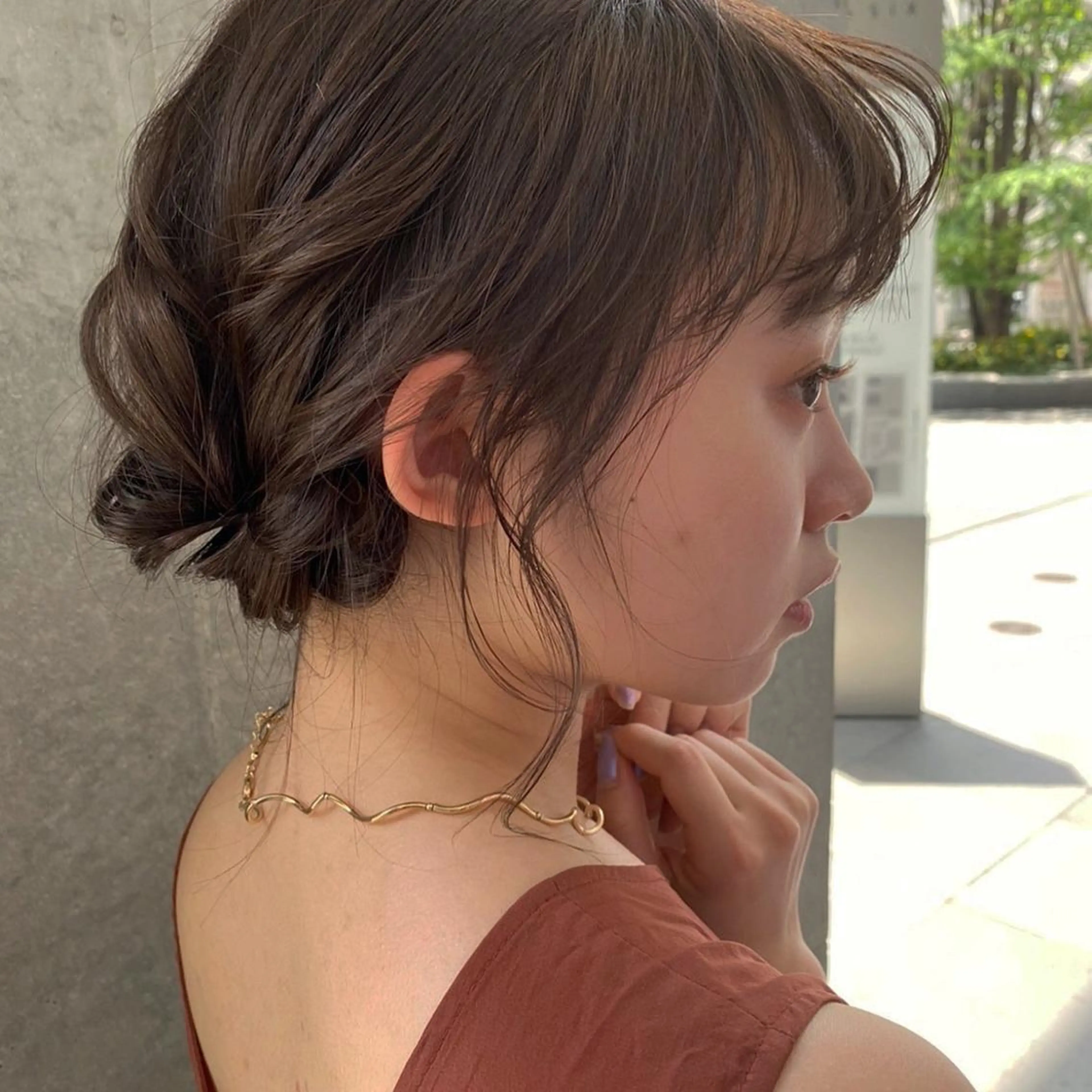 ヘアアレンジ プレイングカラー🤍 細めハイライトのヘアスタイル
