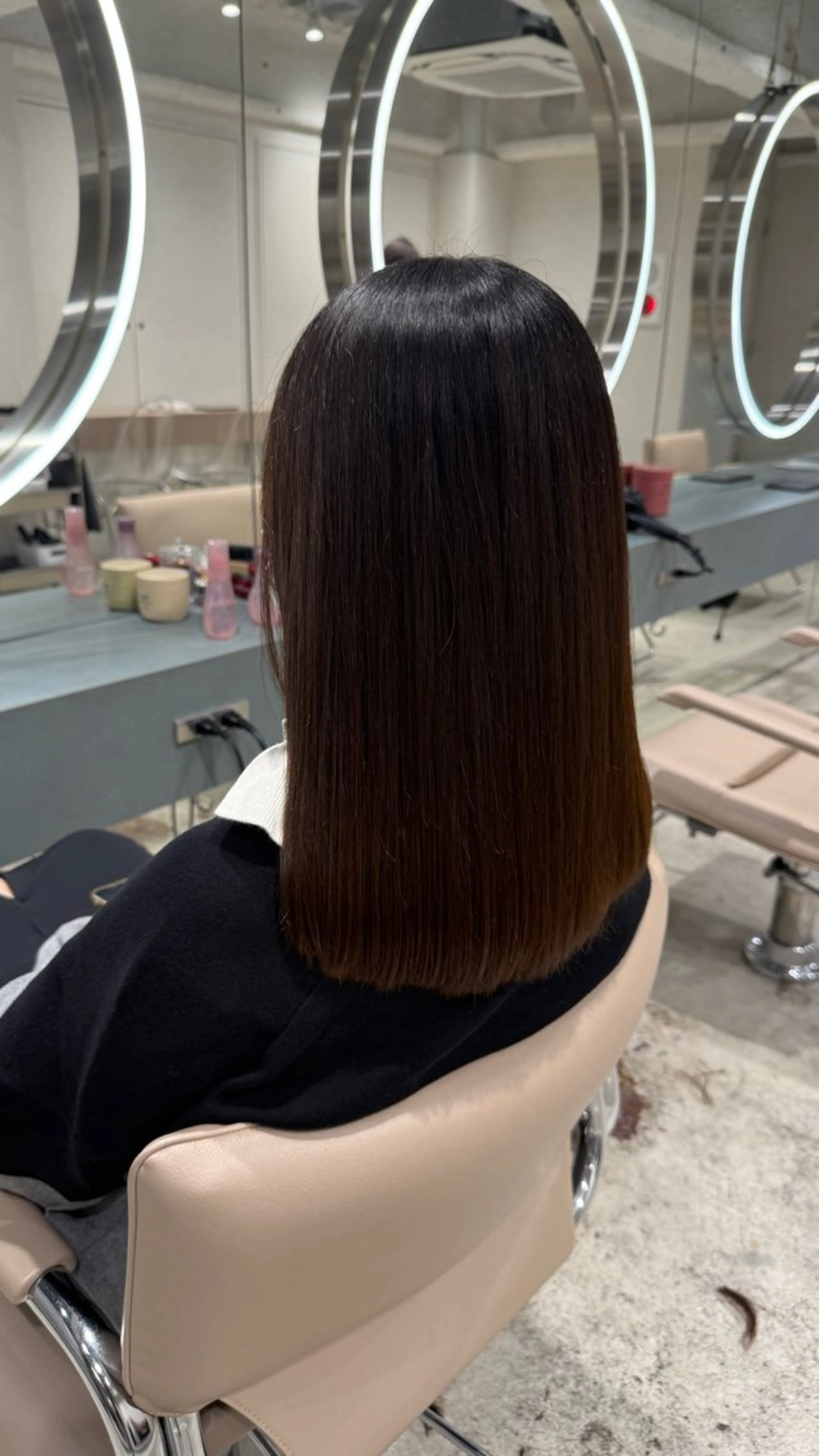 ミディアム せな立川レディース メンズカットモデルのヘアスタイル