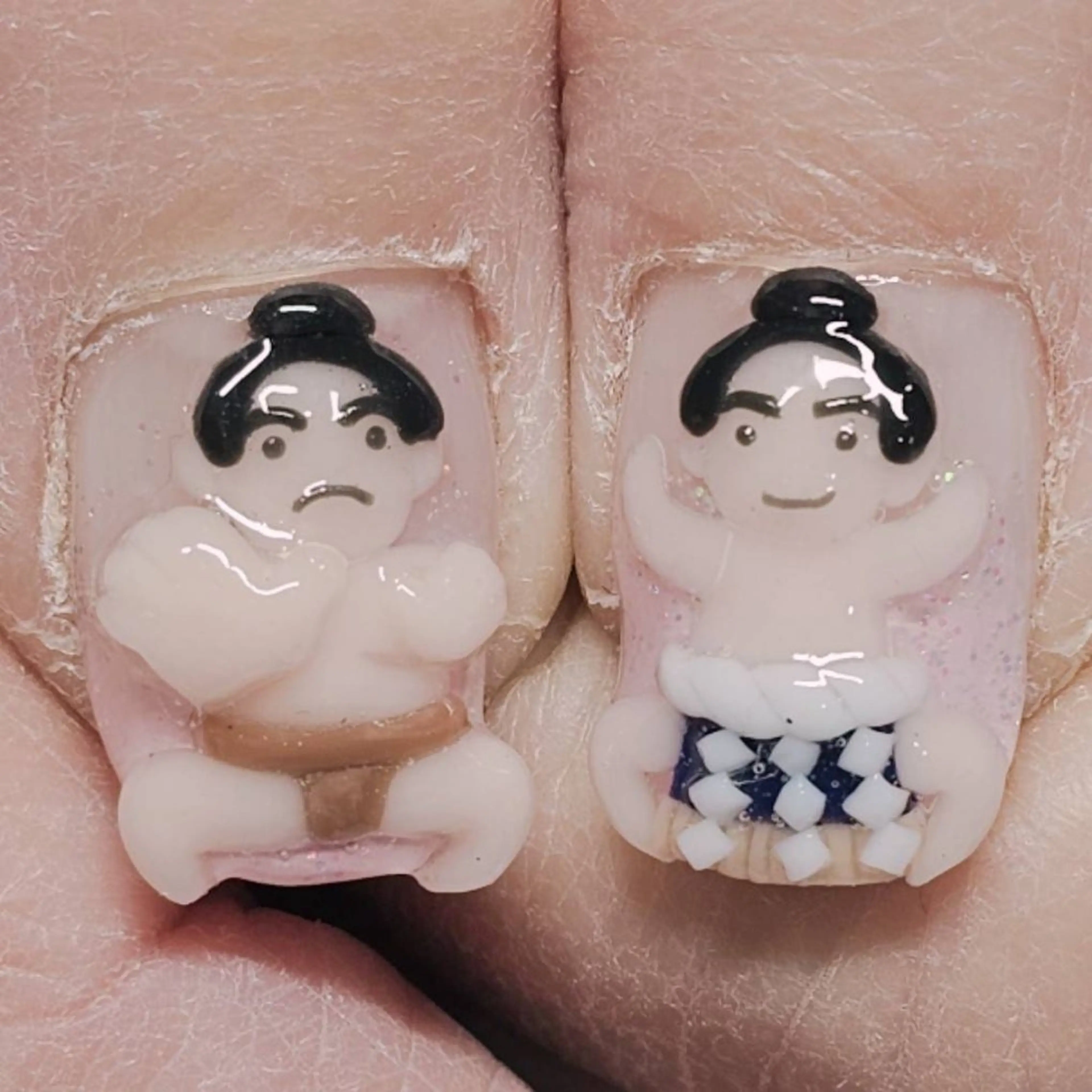 ネイル アートネイル クリアネイル グラデーション ラメ(グリッター) ピンク ハンドネイル よしだ ひろきのネイルデザイン