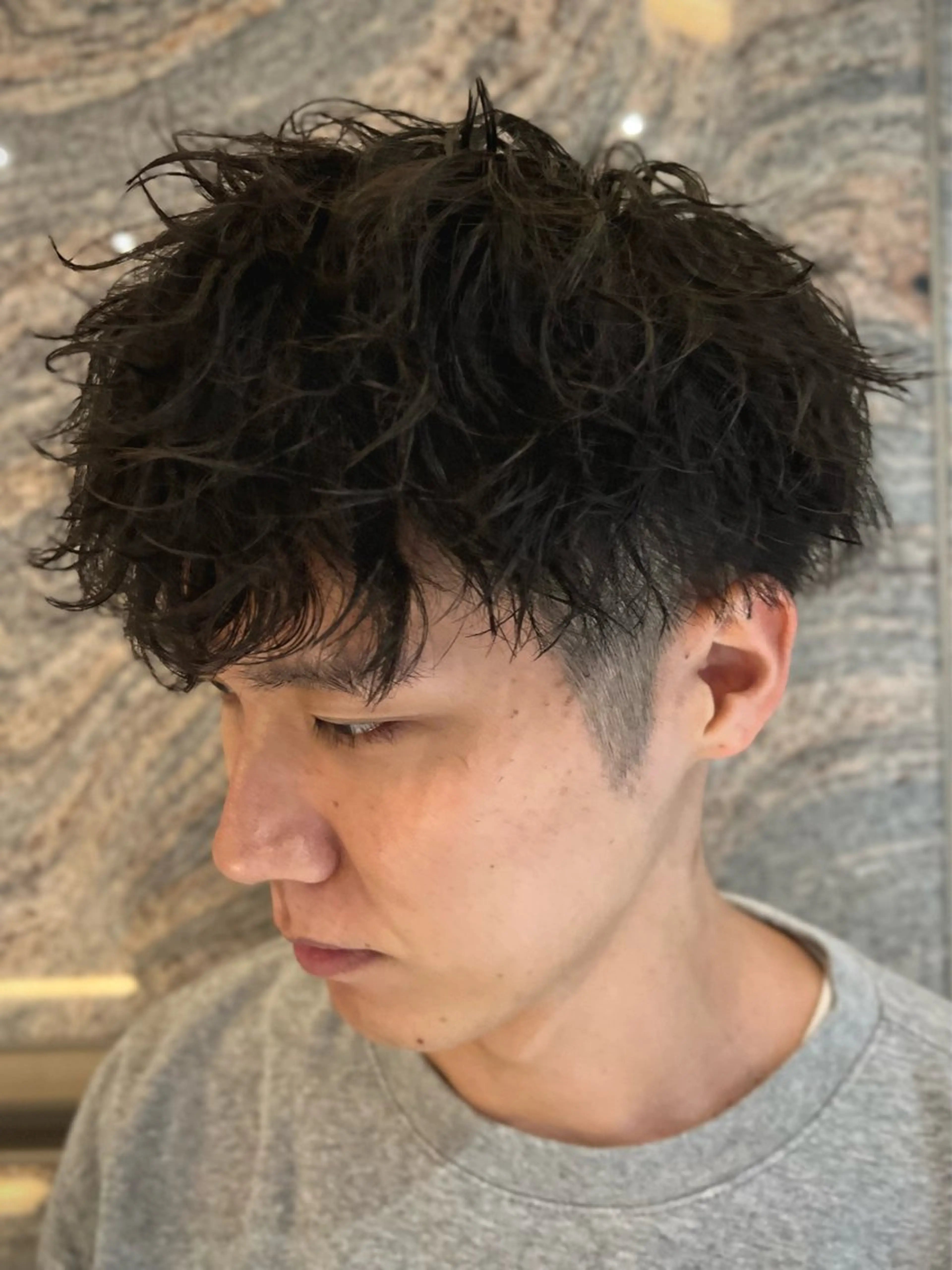 ショート パーマ メンズ ヒロ銀座新橋店所属・ヒロ銀座　さかうえ ひかる💈のヘアスタイル