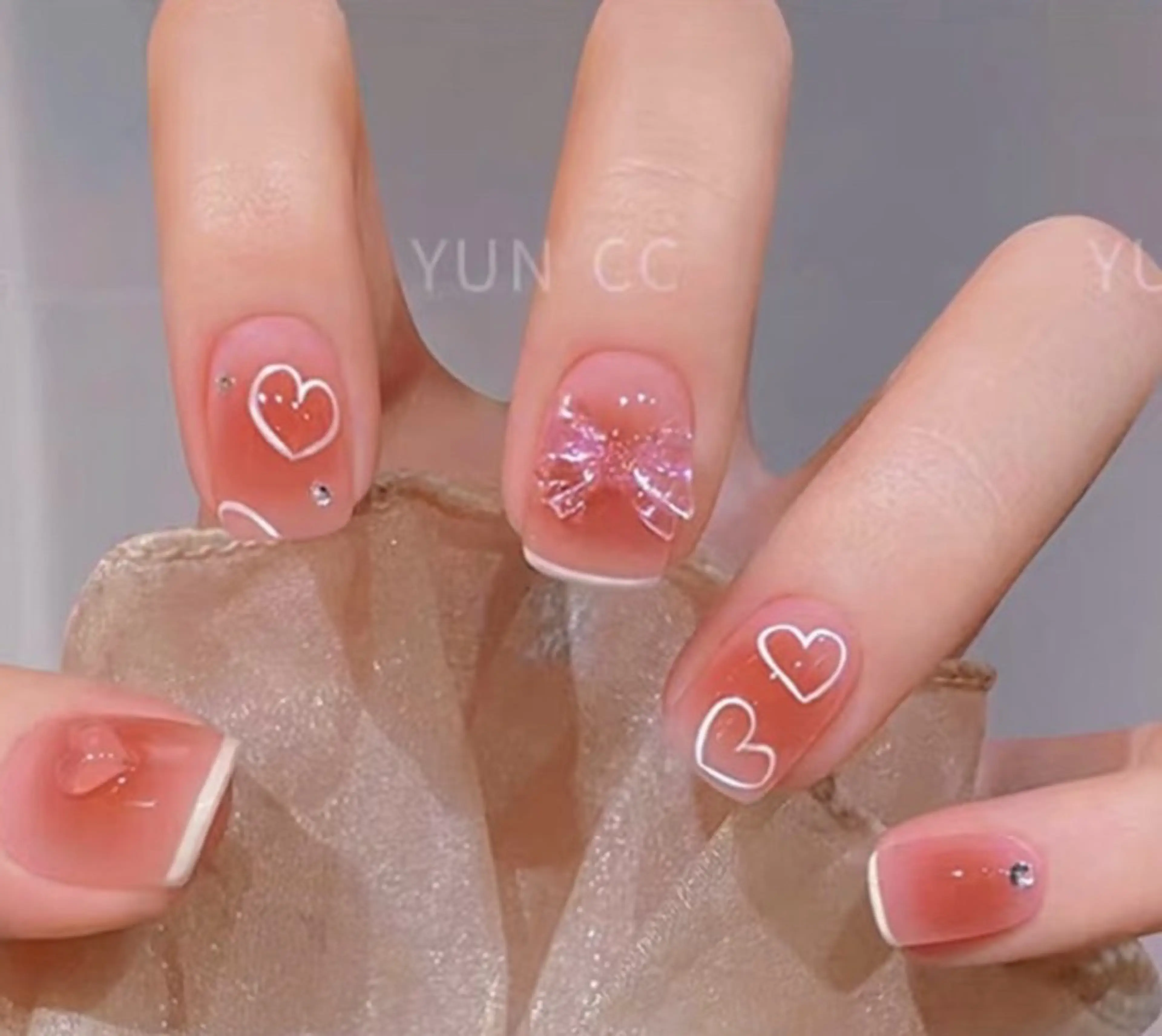ネイル ハンドネイル H3 Nail Tsuki🦋💙のネイルデザイン