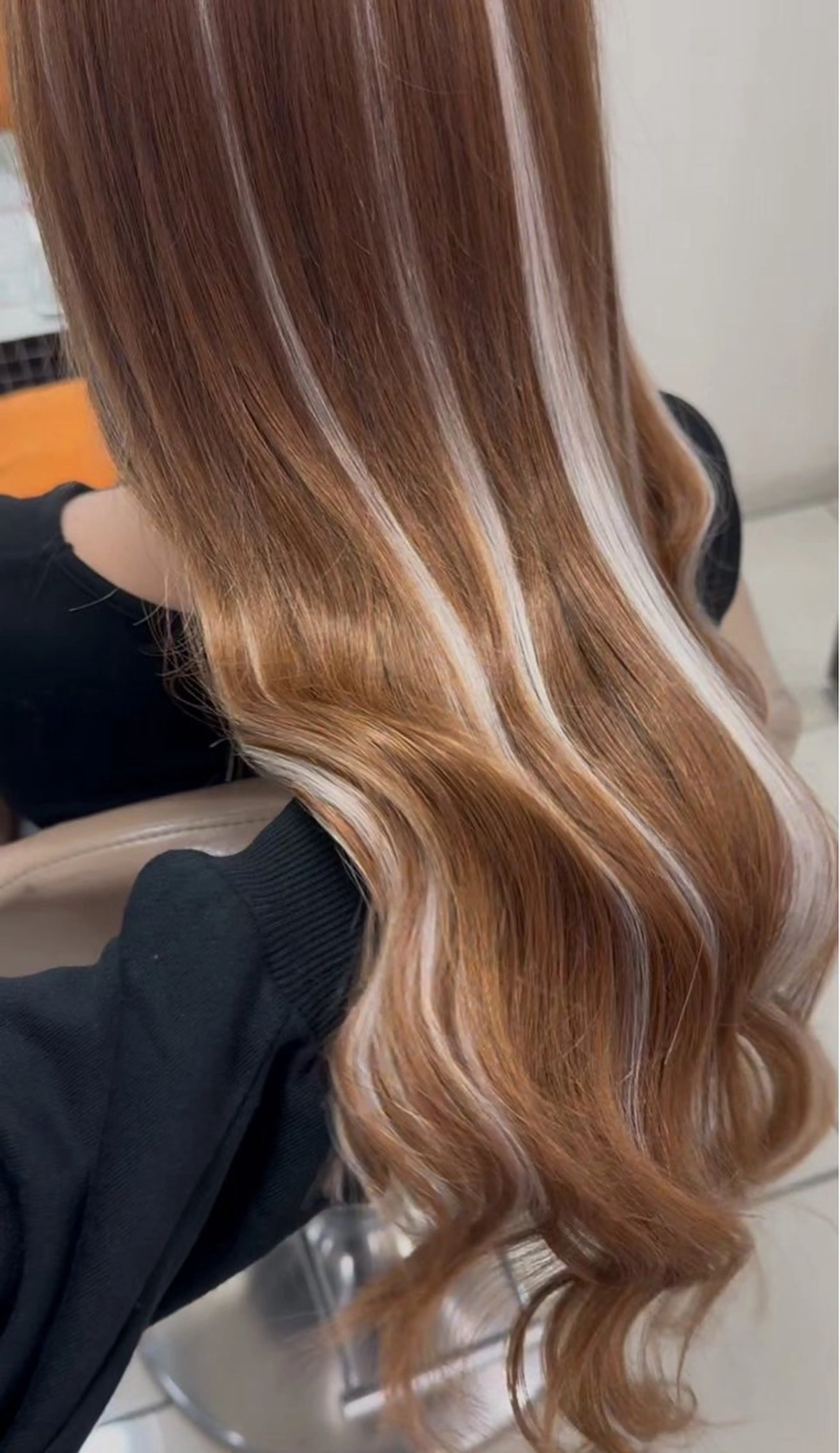 ロング カラー ヘアアレンジ メンズ シールエクステ メンズハイライト ハイライトカラー エクステ ハイライト カット ヘアカラー エクステ ヘアセット エクステ🎀カラー✨ レイヤー🌙しぇるのヘアスタイル