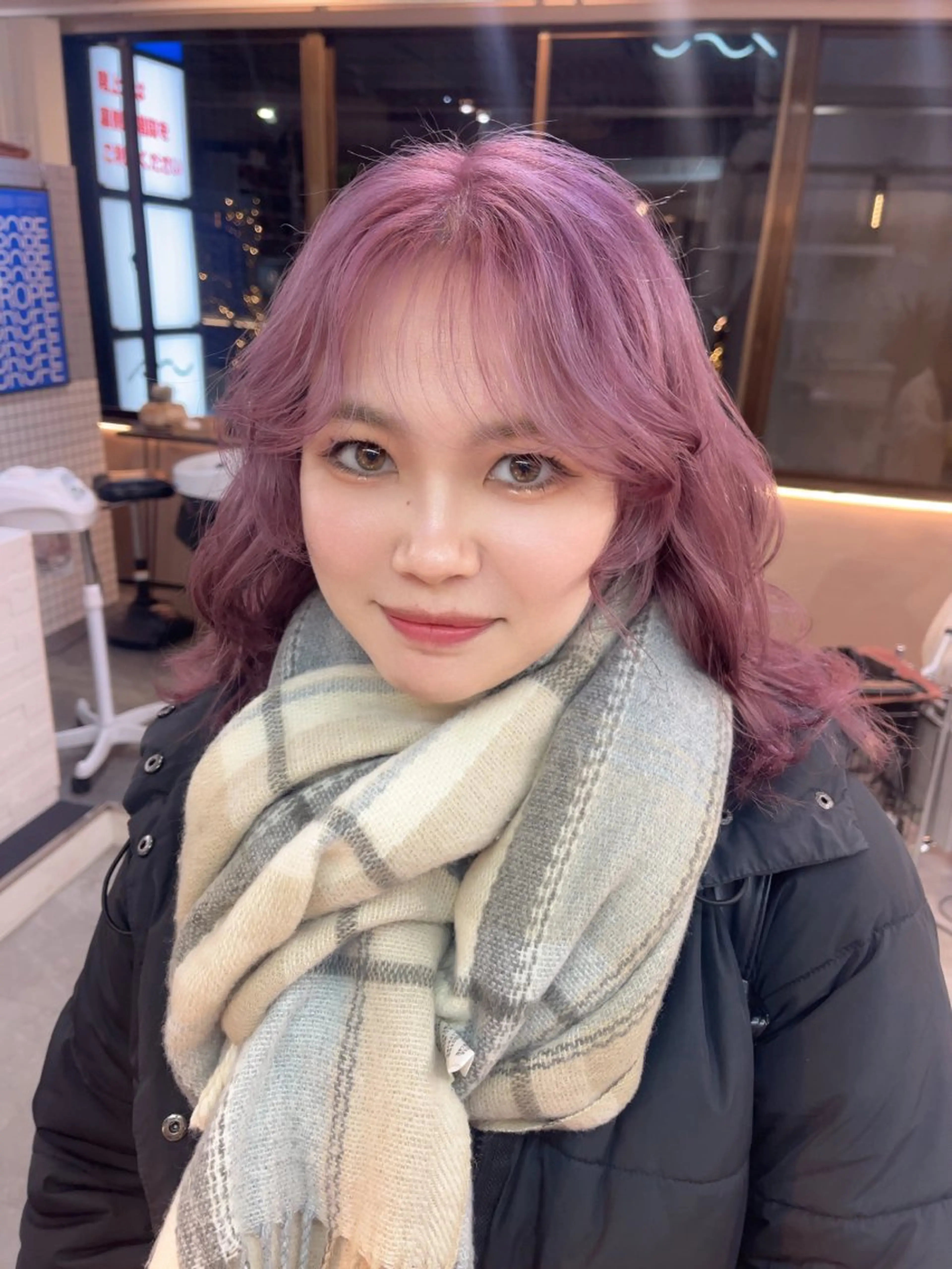 ミディアム カラー カット ヘアカラー トリートメント MIES amane(アマネ)のヘアスタイル