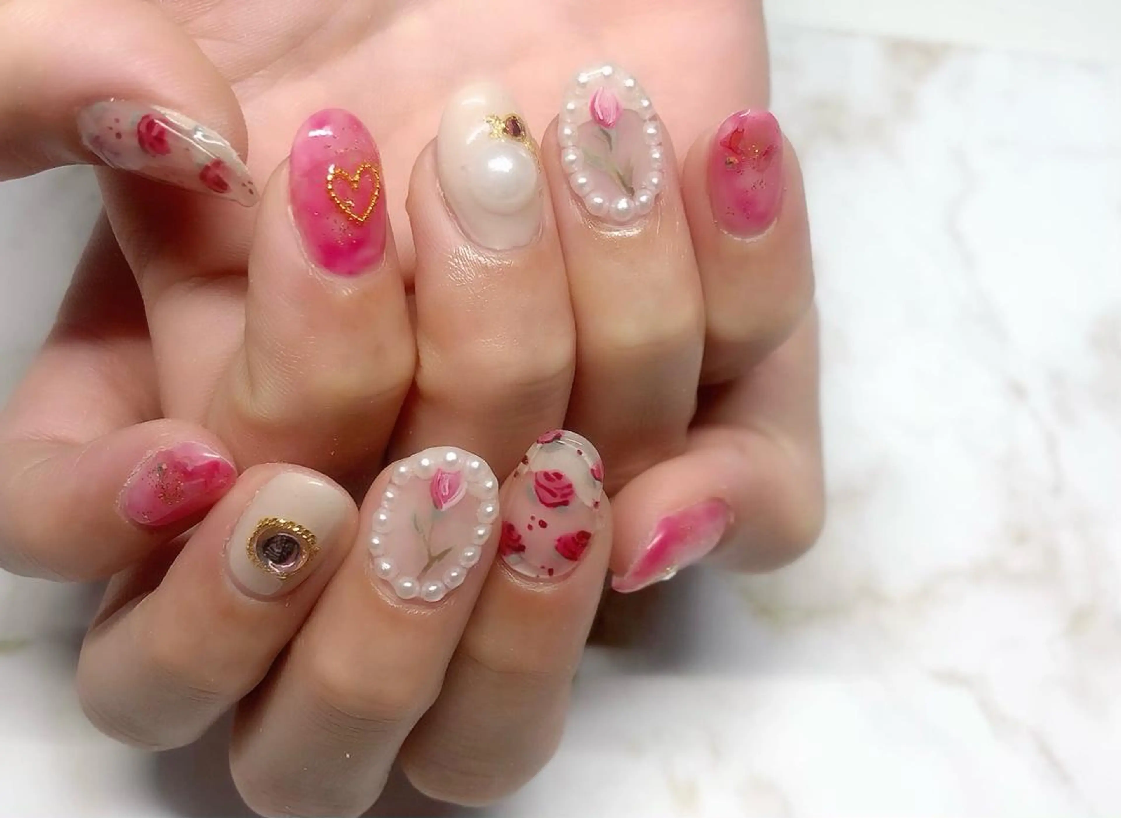 ネイル 春ネイル ハンドネイル Rindo.ネイル ♡耳つぼジュエリーのその他イメージ