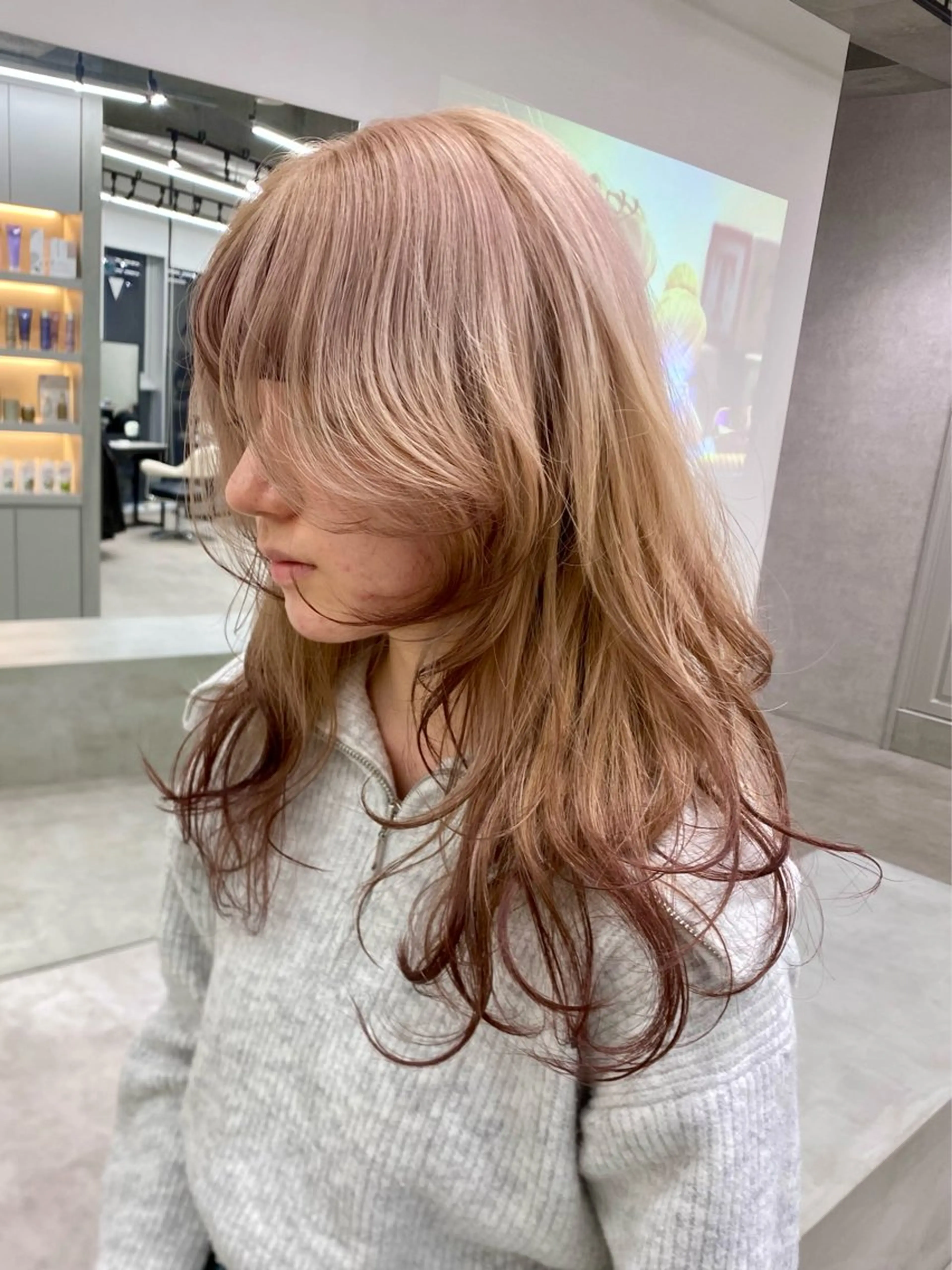 ロング カラー カット ヘアカラー 縮毛矯正/パーマ/ ハイトーン/増田芳樹のヘアスタイル