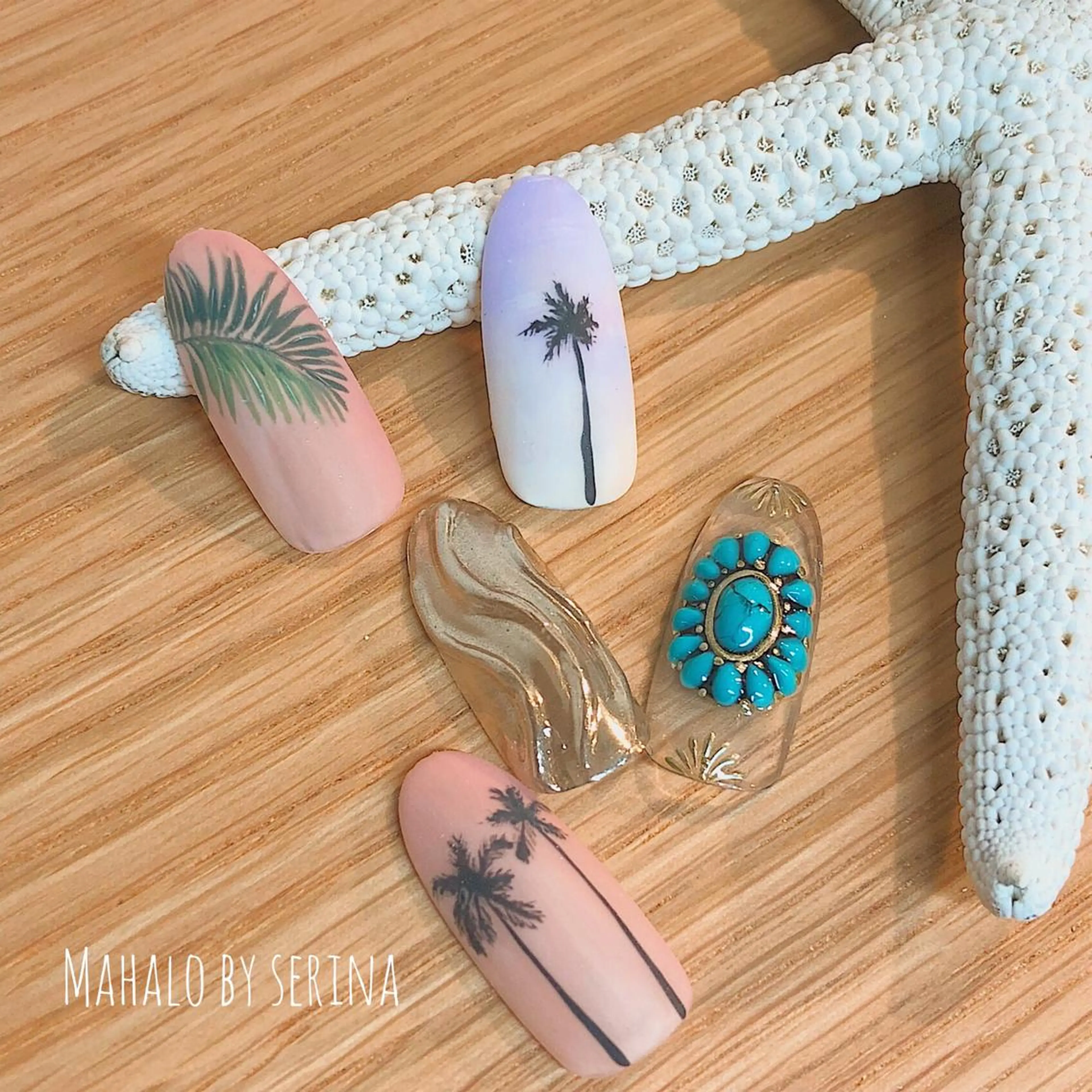 ミディアム カラー ネイル アートネイル SUNNY BAE. SERINAのネイルデザイン