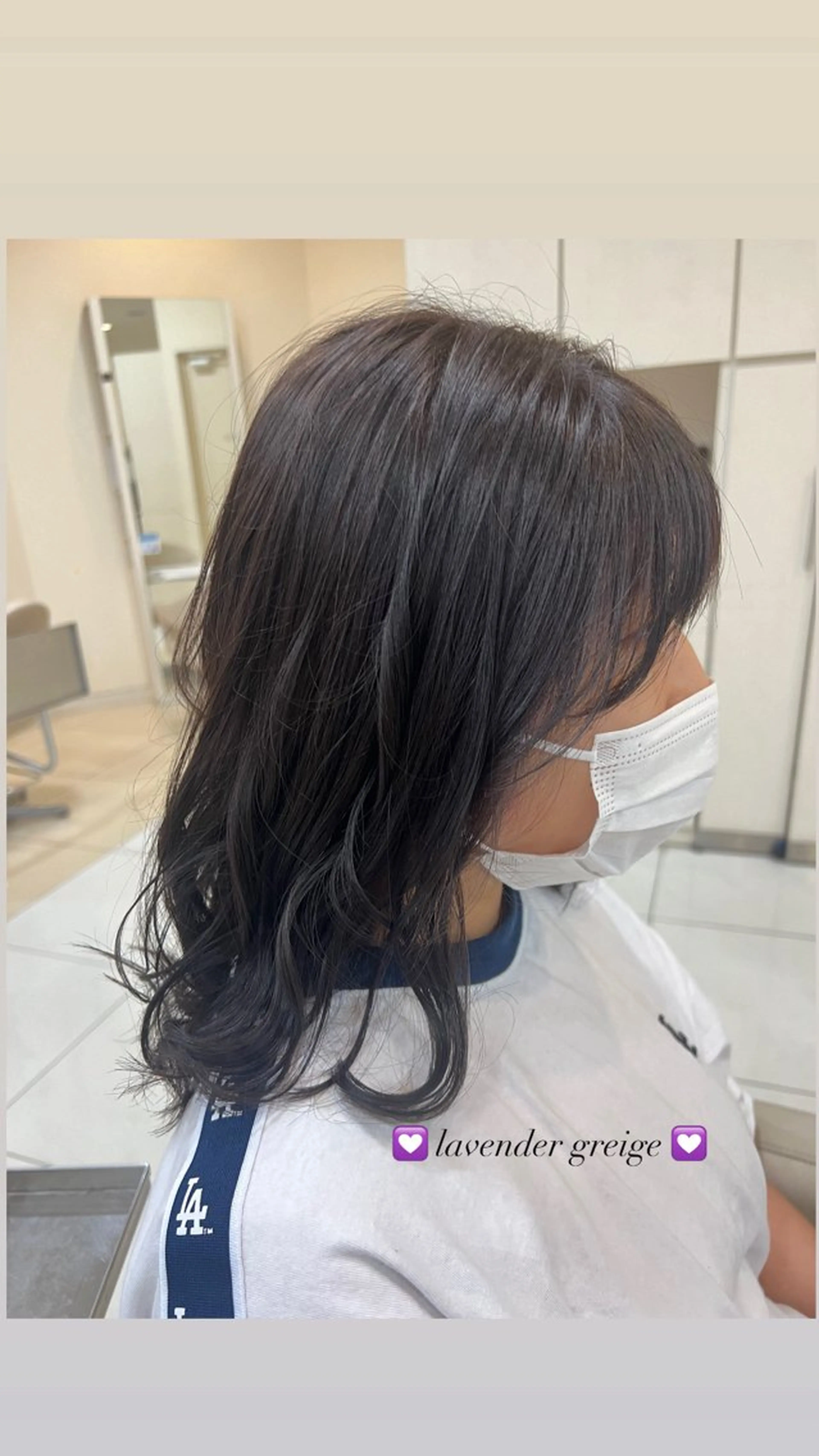 ミディアム カラー ヘアアレンジ ヘアカラー 友田 未来のヘアスタイル