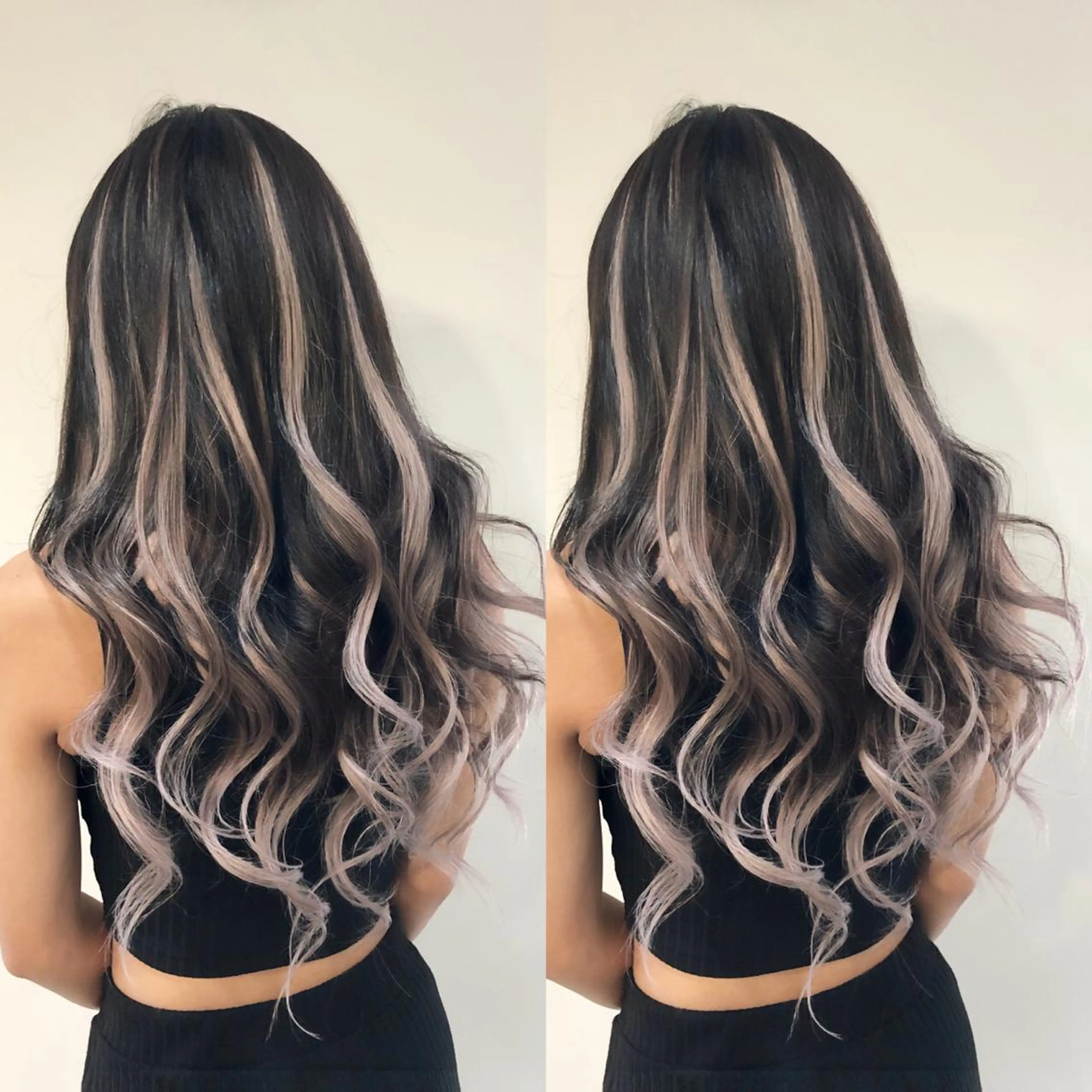 ロング カラー ヘアアレンジ バレイヤージュ ブリーチ ケアブリーチ ハイライトカラー ハイトーンカラー alpha. カラーエクステ下妻のヘアスタイル