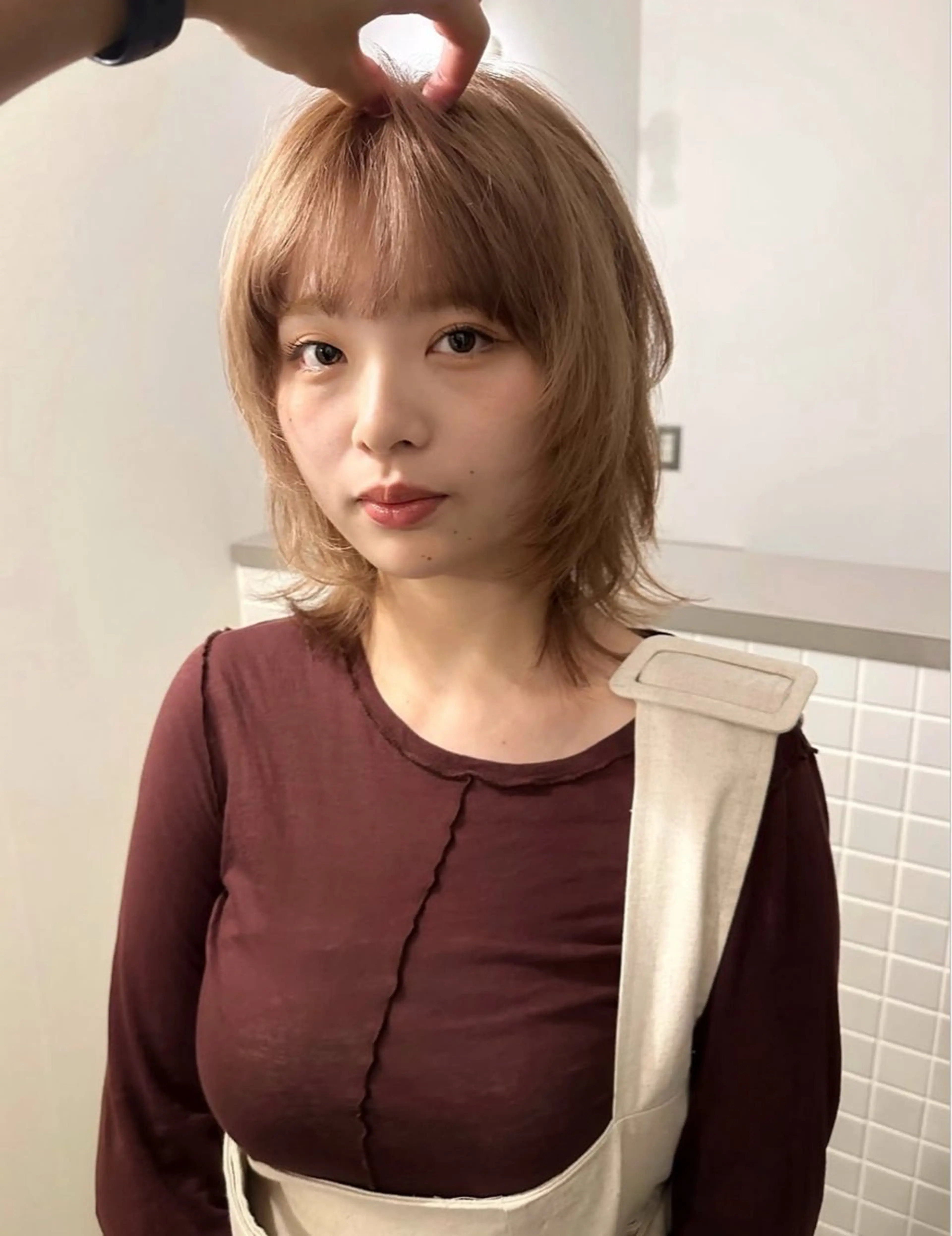 ショート カラー ウルフカット カット ヘアカラー 榛地 渉馬のヘアスタイル