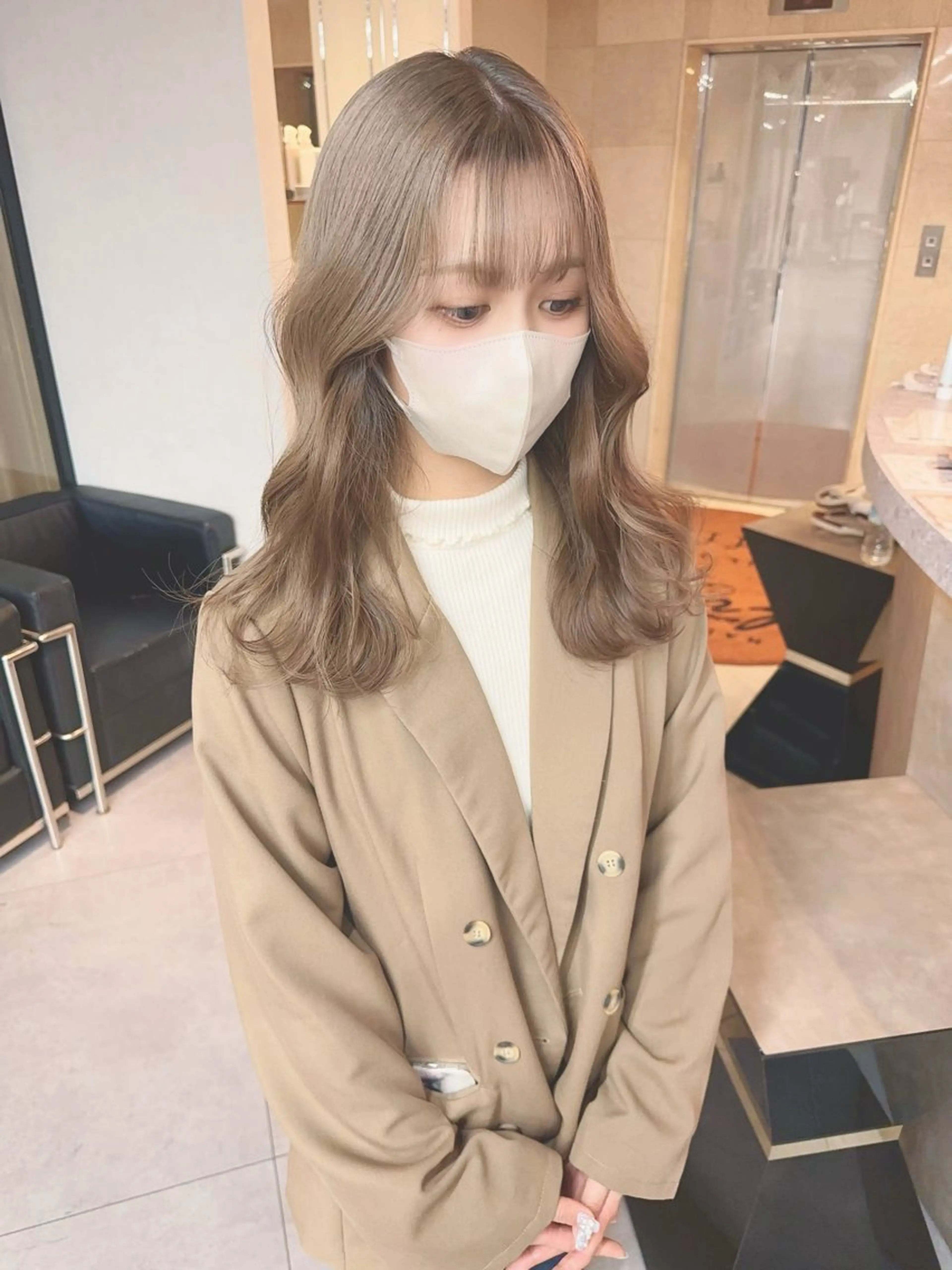 ロング カラー 韓国風ヘア rin🎀のヘアスタイル