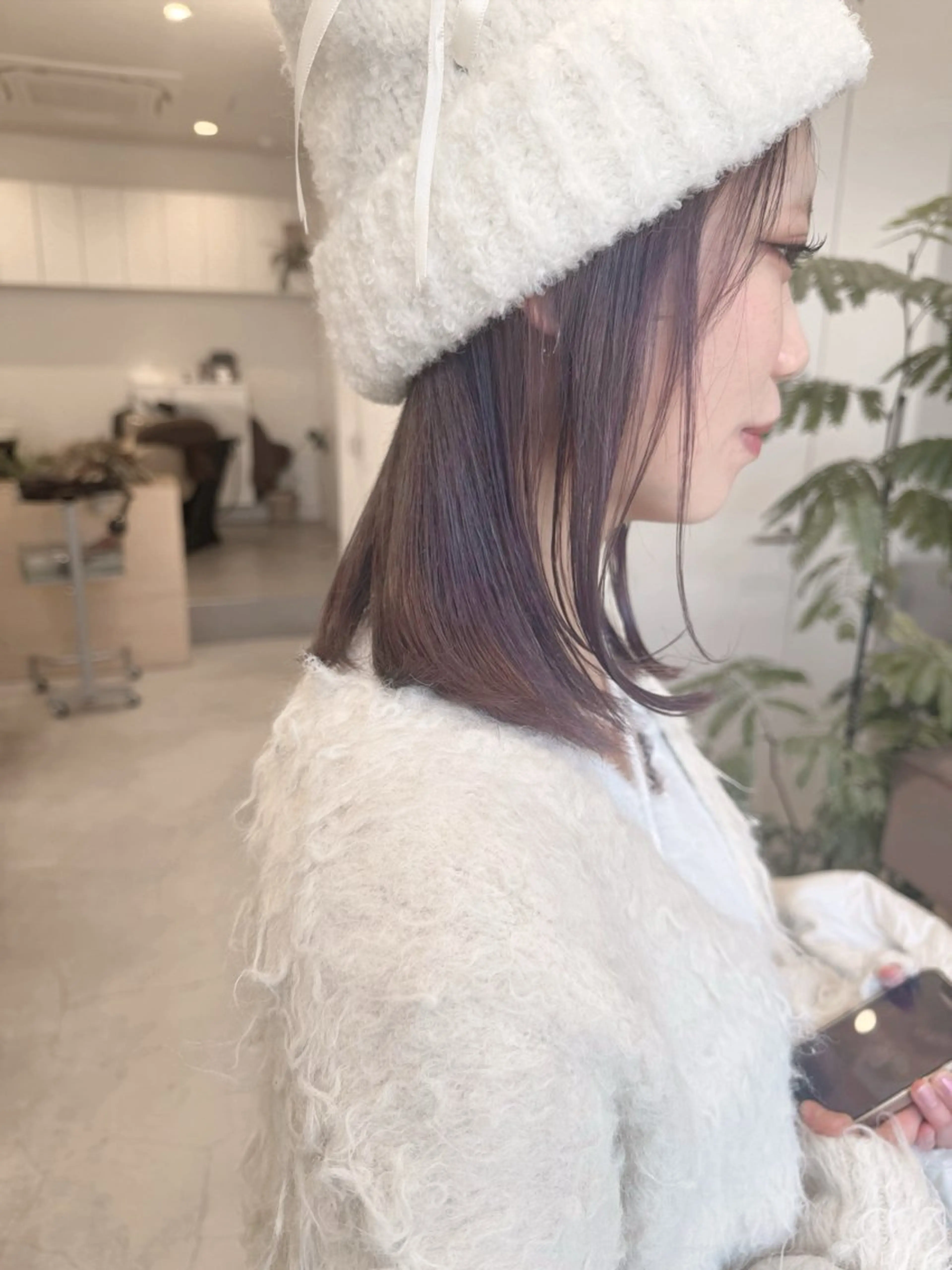 セミロング カラー カット ヘアカラー U too e’s 鎌倉🌿堀岡千紘のヘアスタイル