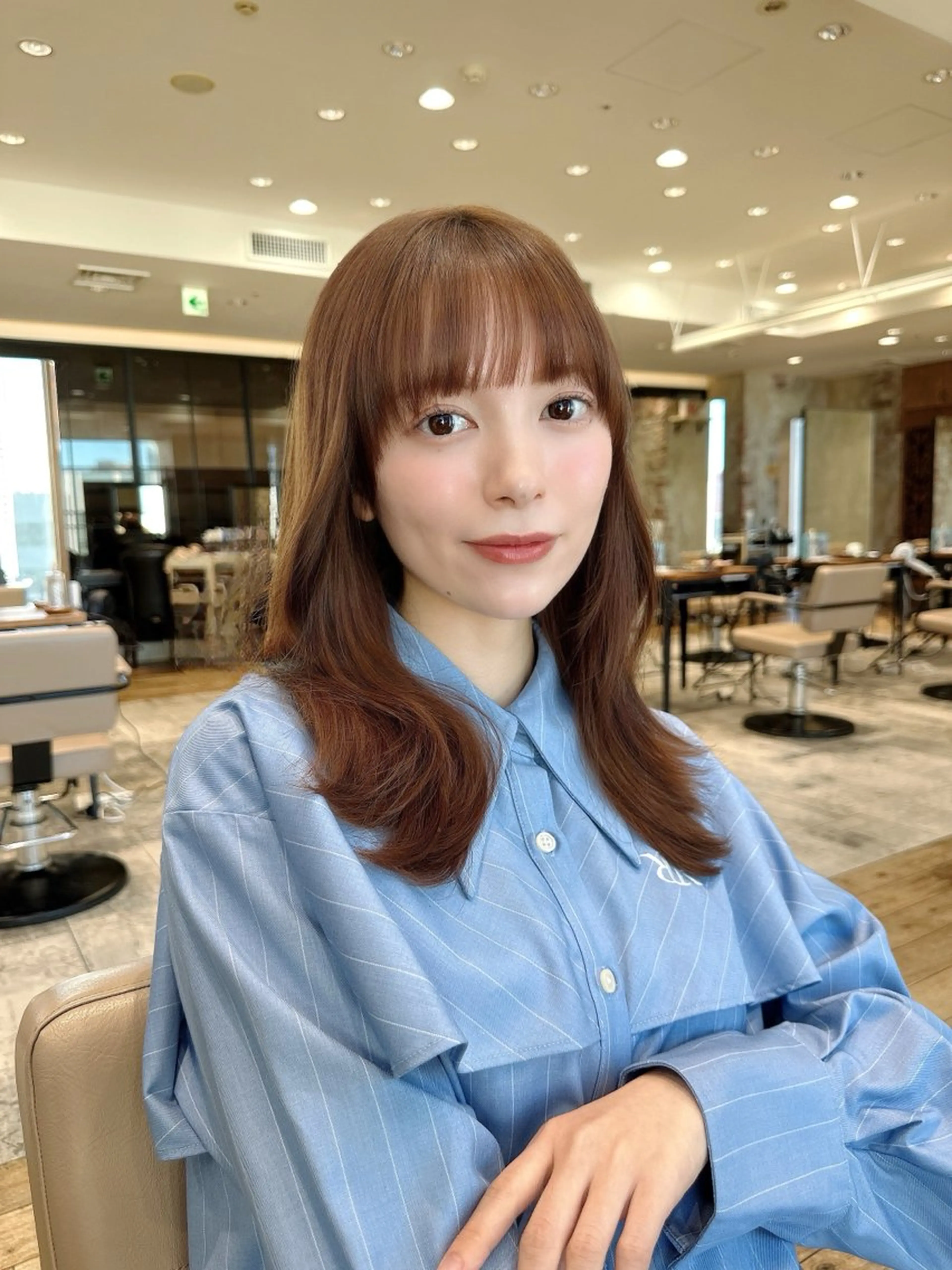 ロング カラー 透明感カラー 小顔カット トリートメント カット ヘアカラー トリートメント ヘッドスパ 石戸谷　海斗/韓国 レイヤー/艶カラーのヘアスタイル