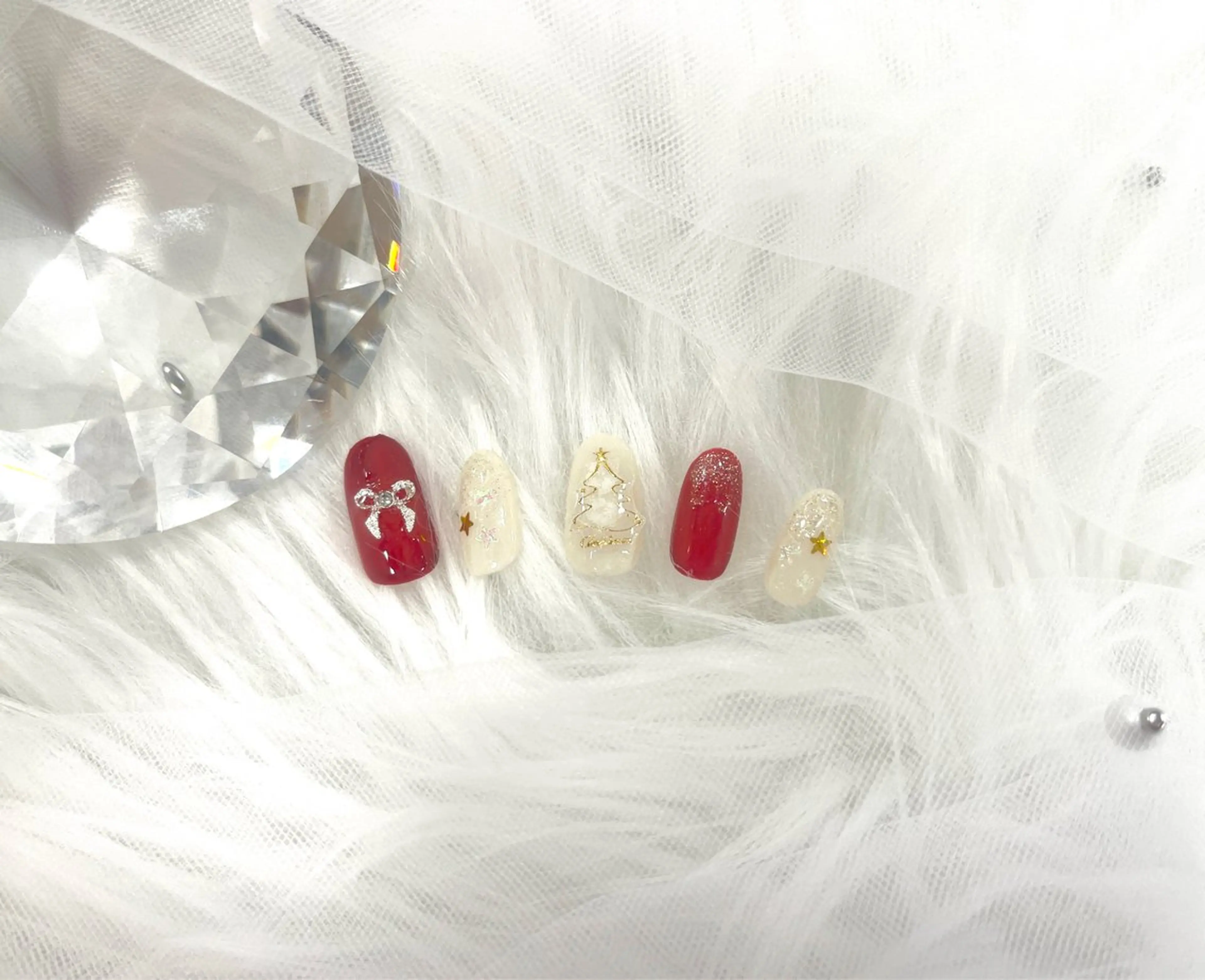 【オフ有】ハンド クリスマス限定ネイル🎄❤️の写真