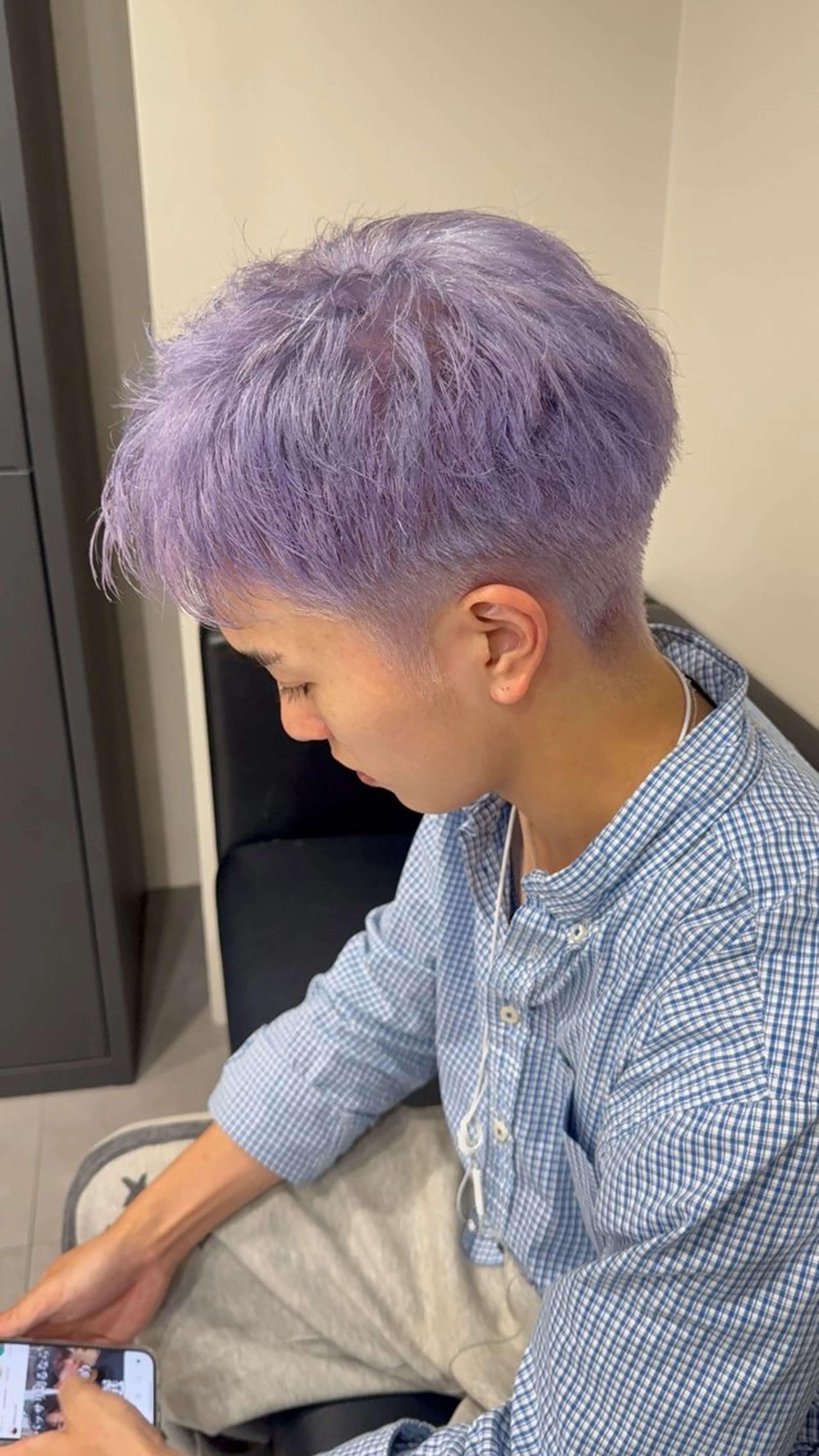 カラー メンズ ヘアカラー ハイトーン美容師 🤍のあ🤍のヘアスタイル