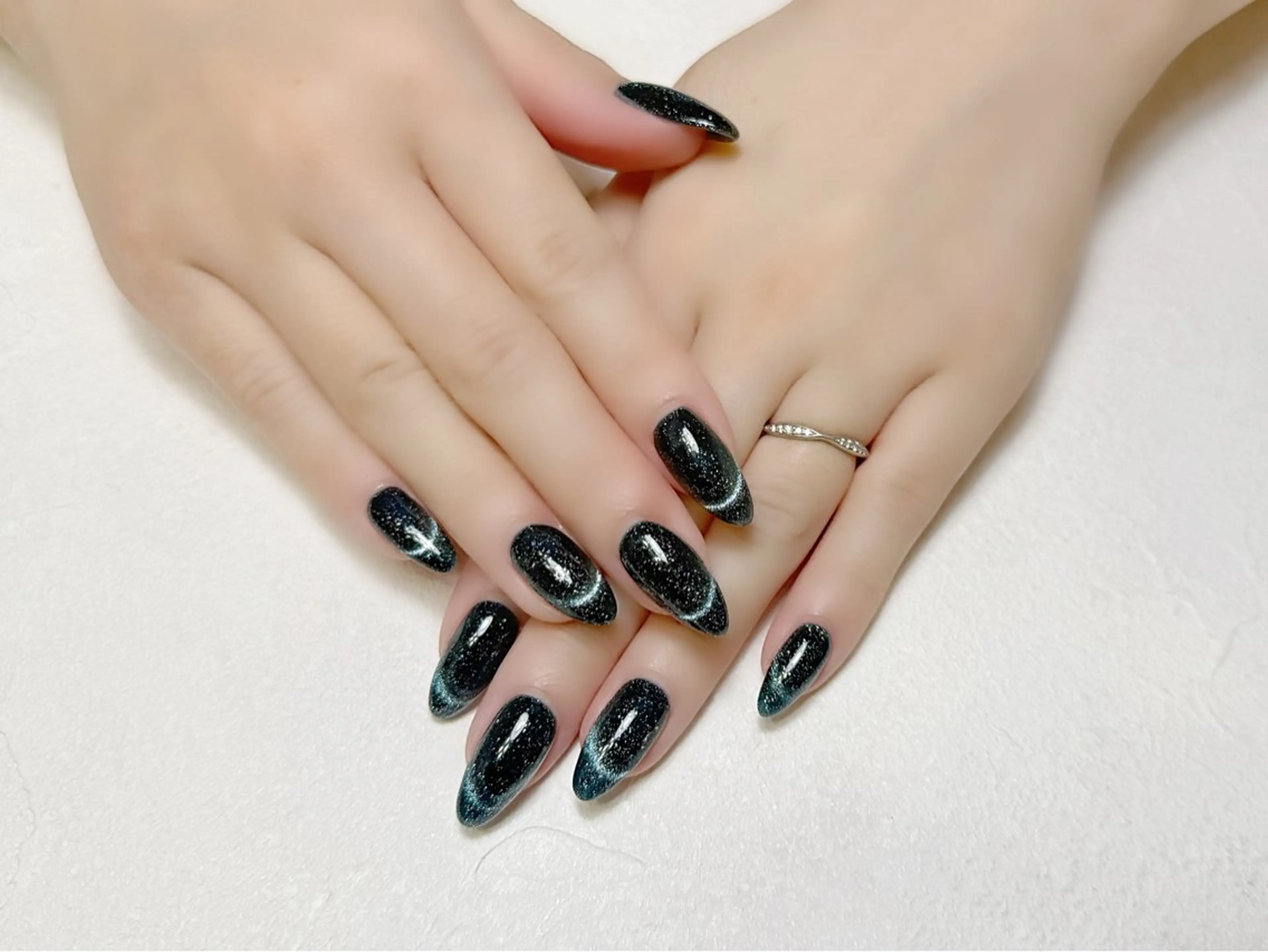 ネイル フラッシュネイル マグネットネイル オフィスネイル 夏ネイル rouse nail RISATOのネイルデザイン