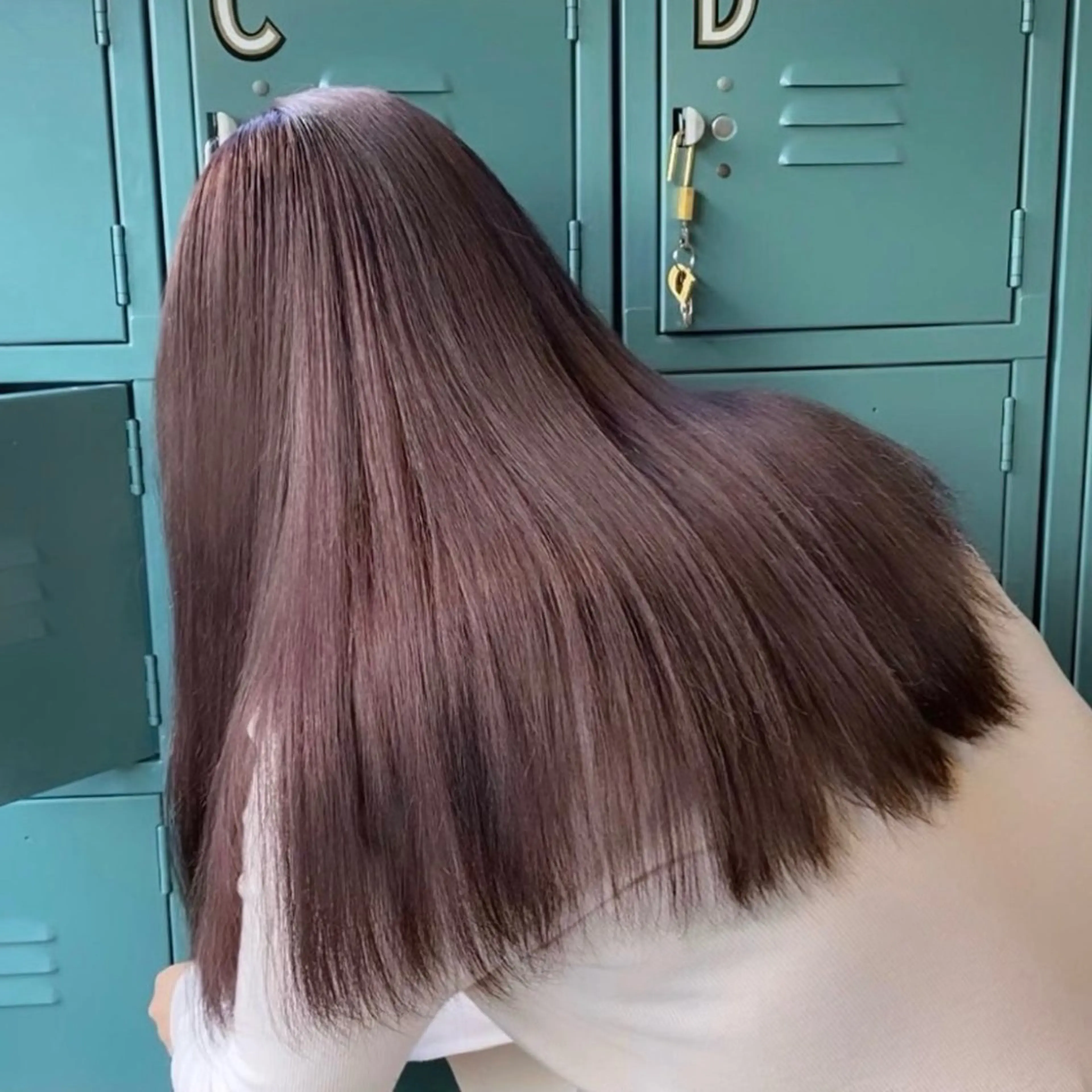 ロング ピンクラベンダー ヘアカラー 韓国レイヤー/透明感 カラー🦋mioのヘアスタイル