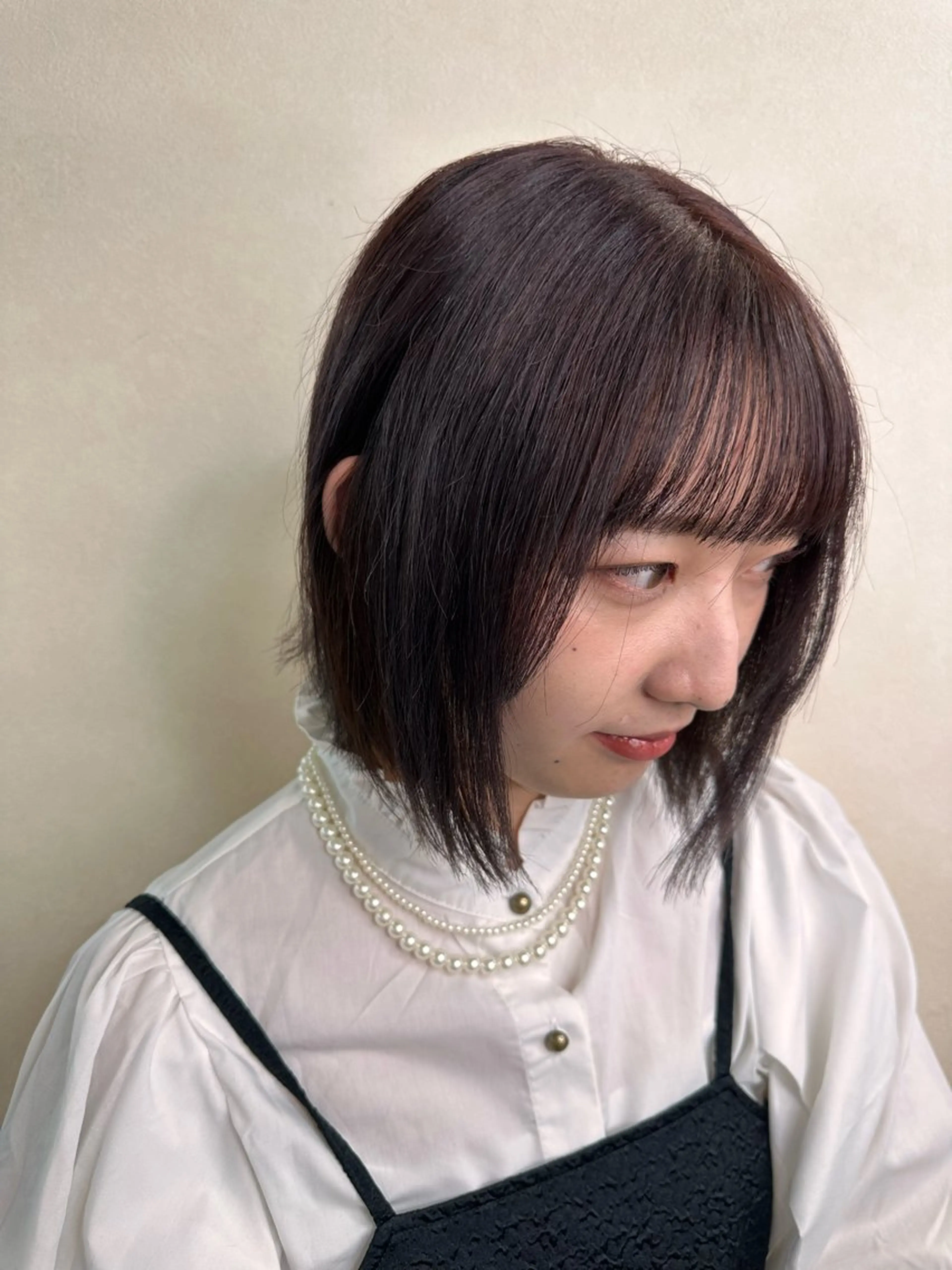 ミディアム カラー ラベンダーカラー ボブ トリートメント カット トリートメント 髪質改善/レイヤー/ 艶髪🎀ayaneのヘアスタイル