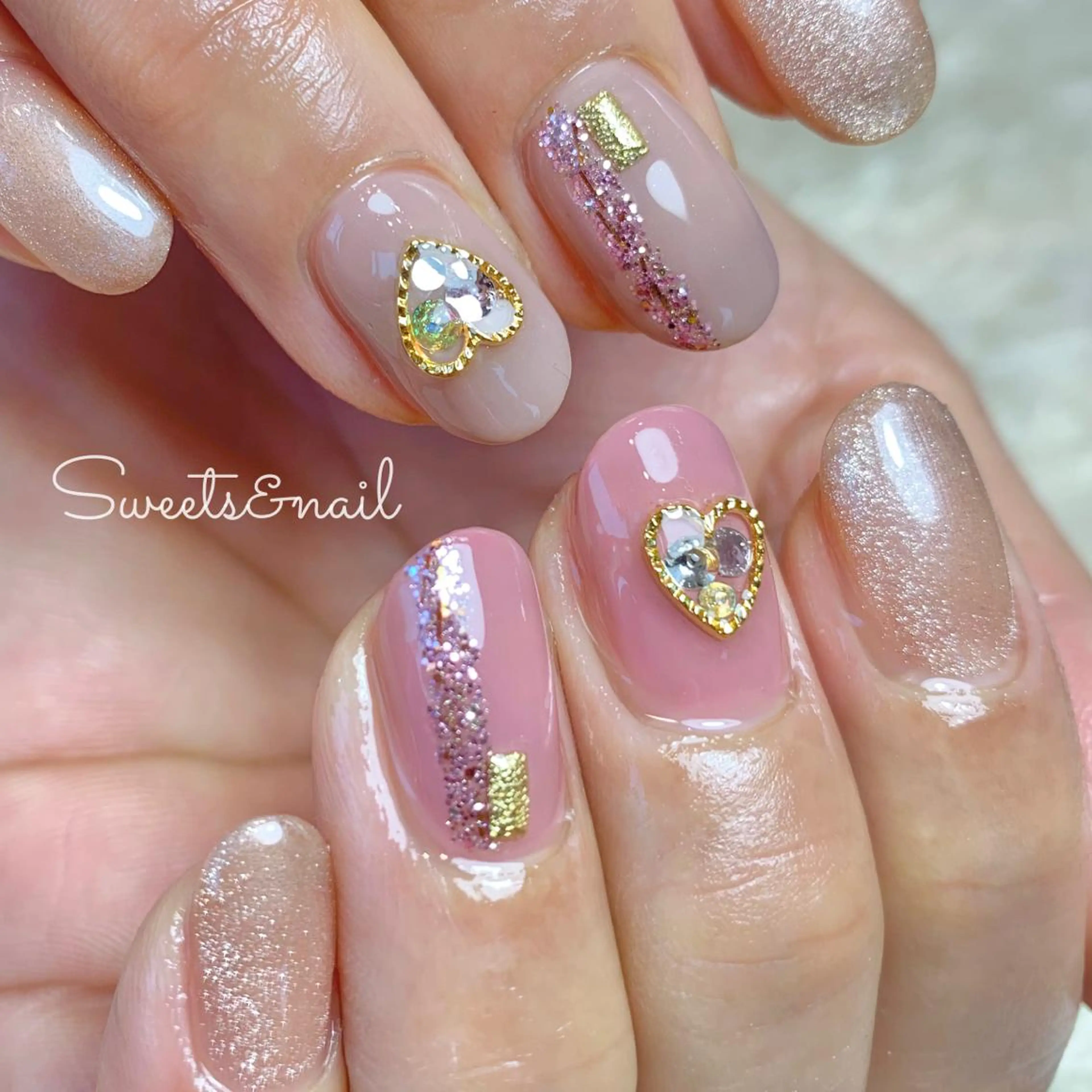 ネイル ハート Sweets＆ nail みなこのネイルデザイン