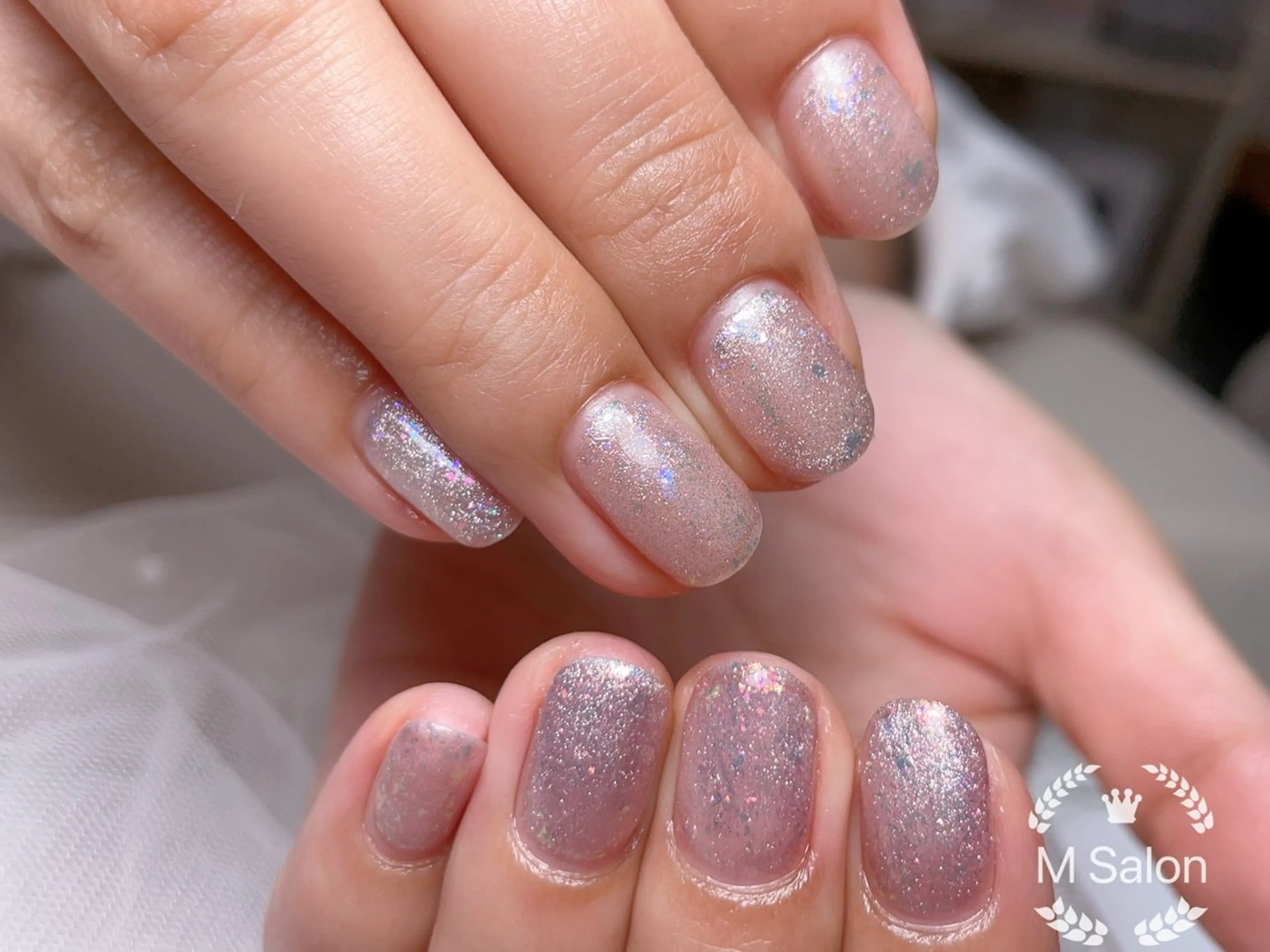ネイル ニュアンスネイル オフィスネイル ワンカラーネイル ピンク ぷっくりネイル ハンドネイル Mnail _KKのネイルデザイン