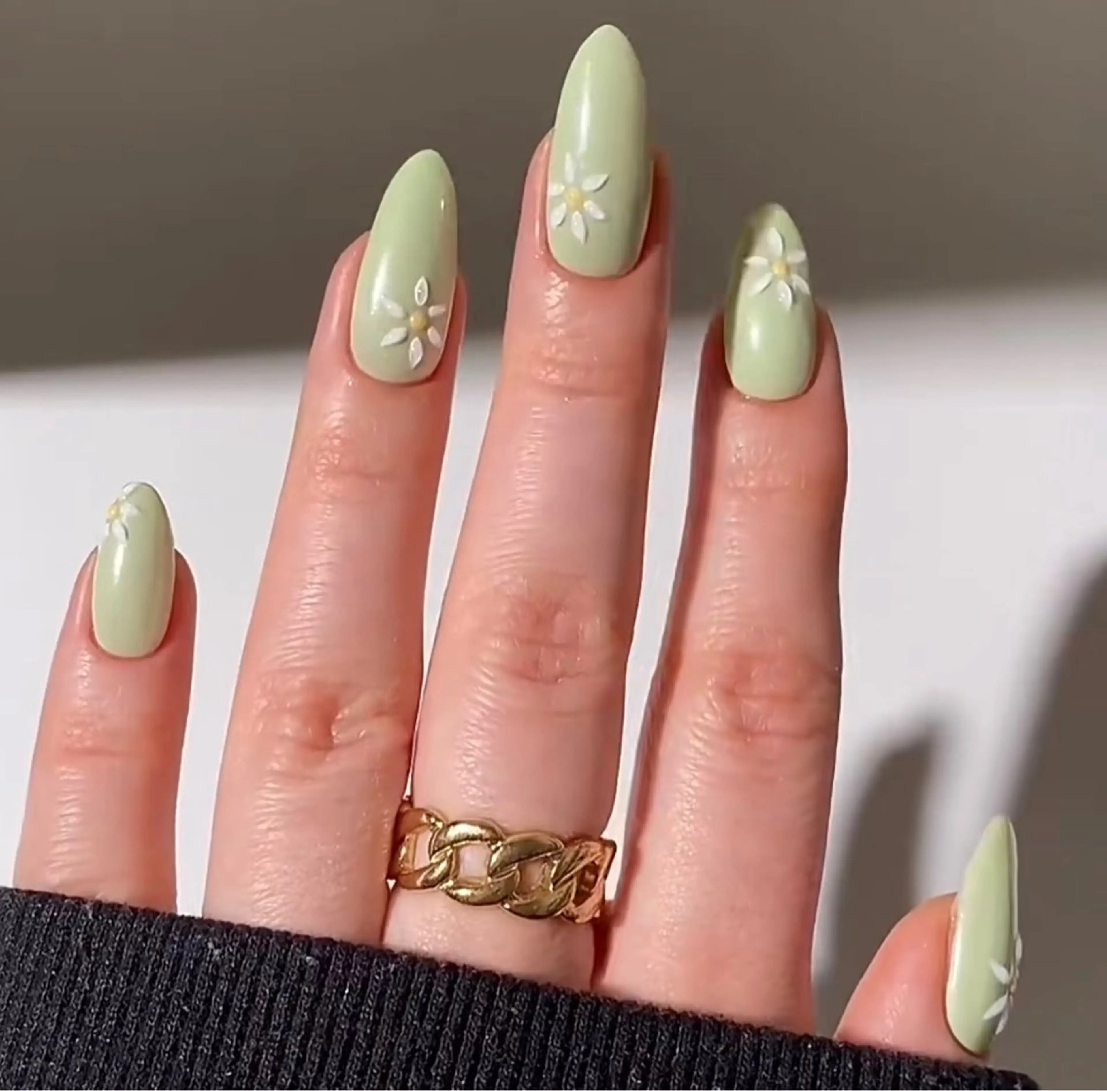 ネイル 韓国ネイル 春ネイル ワンホンネイル ハンドネイル 恵比寿 The Nailのネイルデザイン