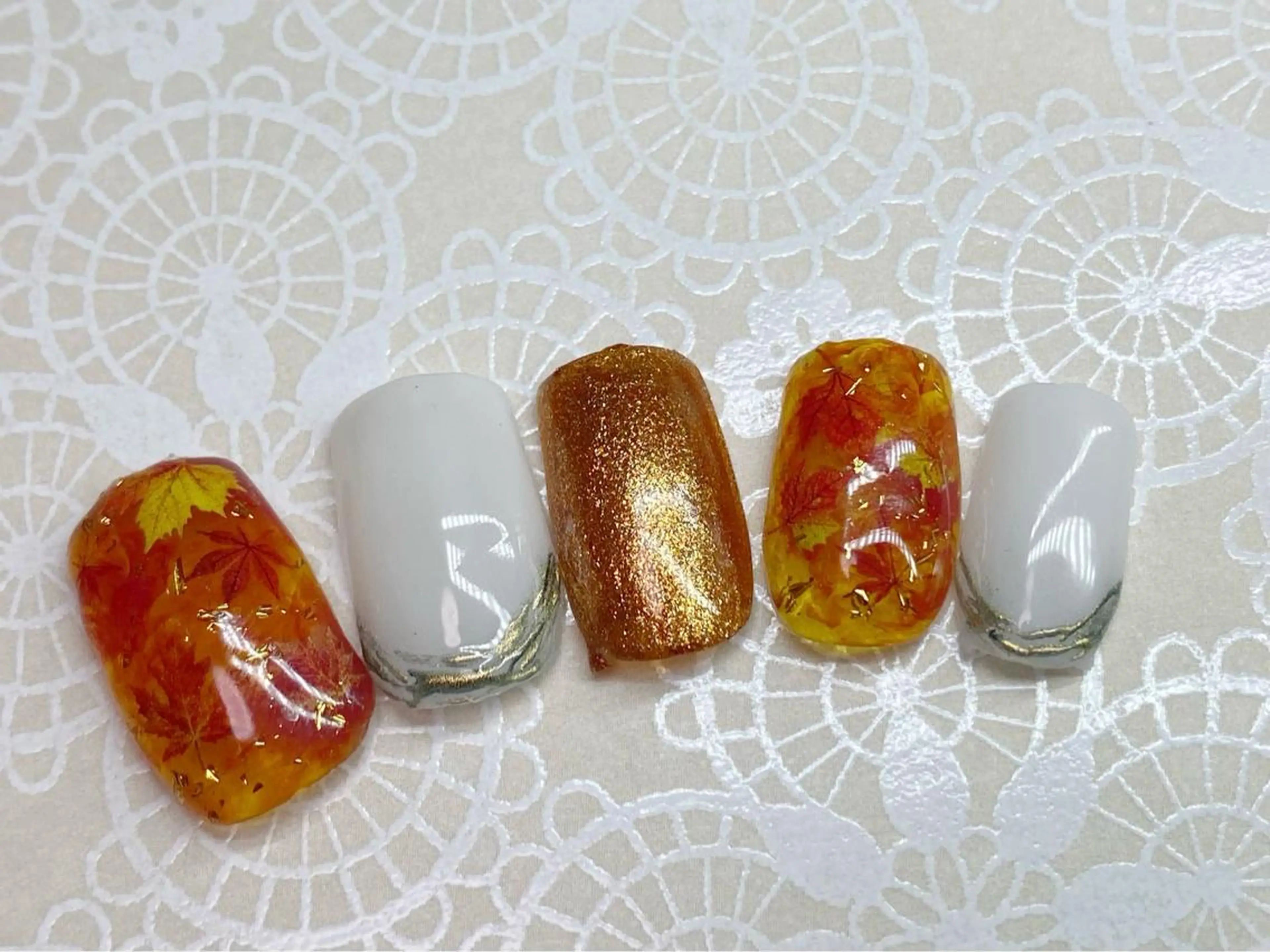 ネイル 痛ネイル/ワンホン/ フィルイン/長さだしのネイルデザイン