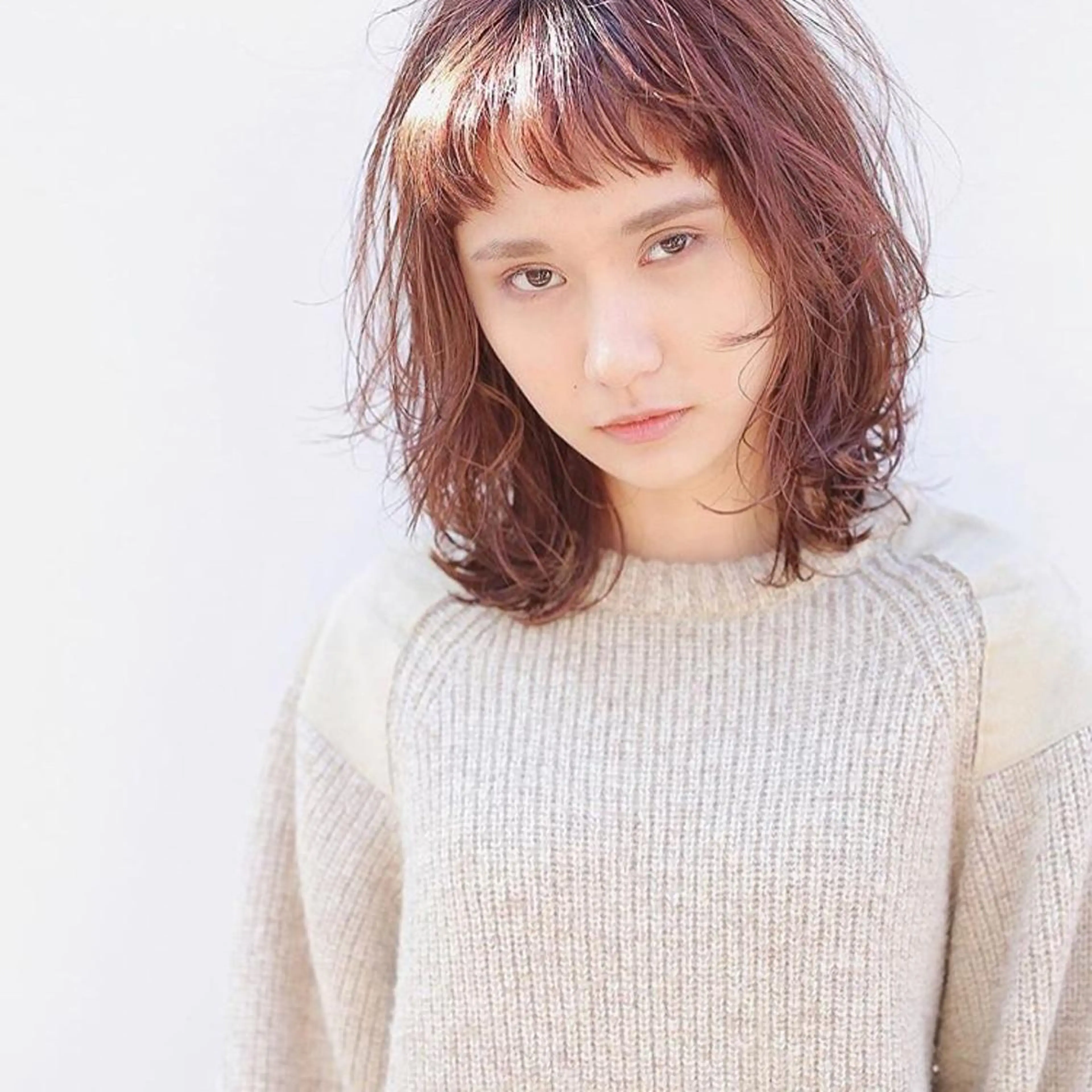 ミディアム カラー カット ヘアカラー トリートメント 下北沢 soiのヘアスタイル