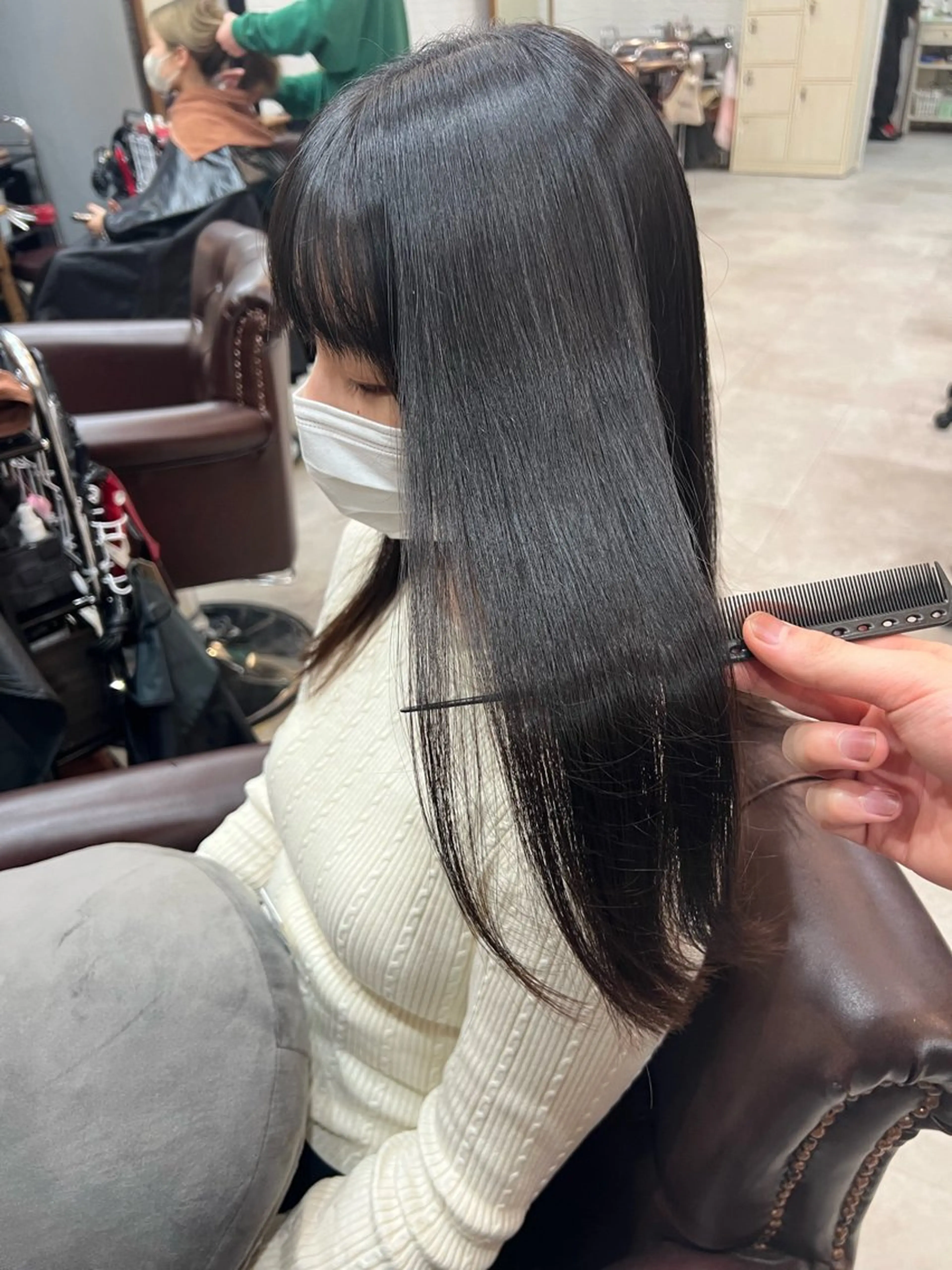 ロング カット ヘアカラー トリートメント 髪質改善ストレート /髪質改善/中内寛太のヘアスタイル