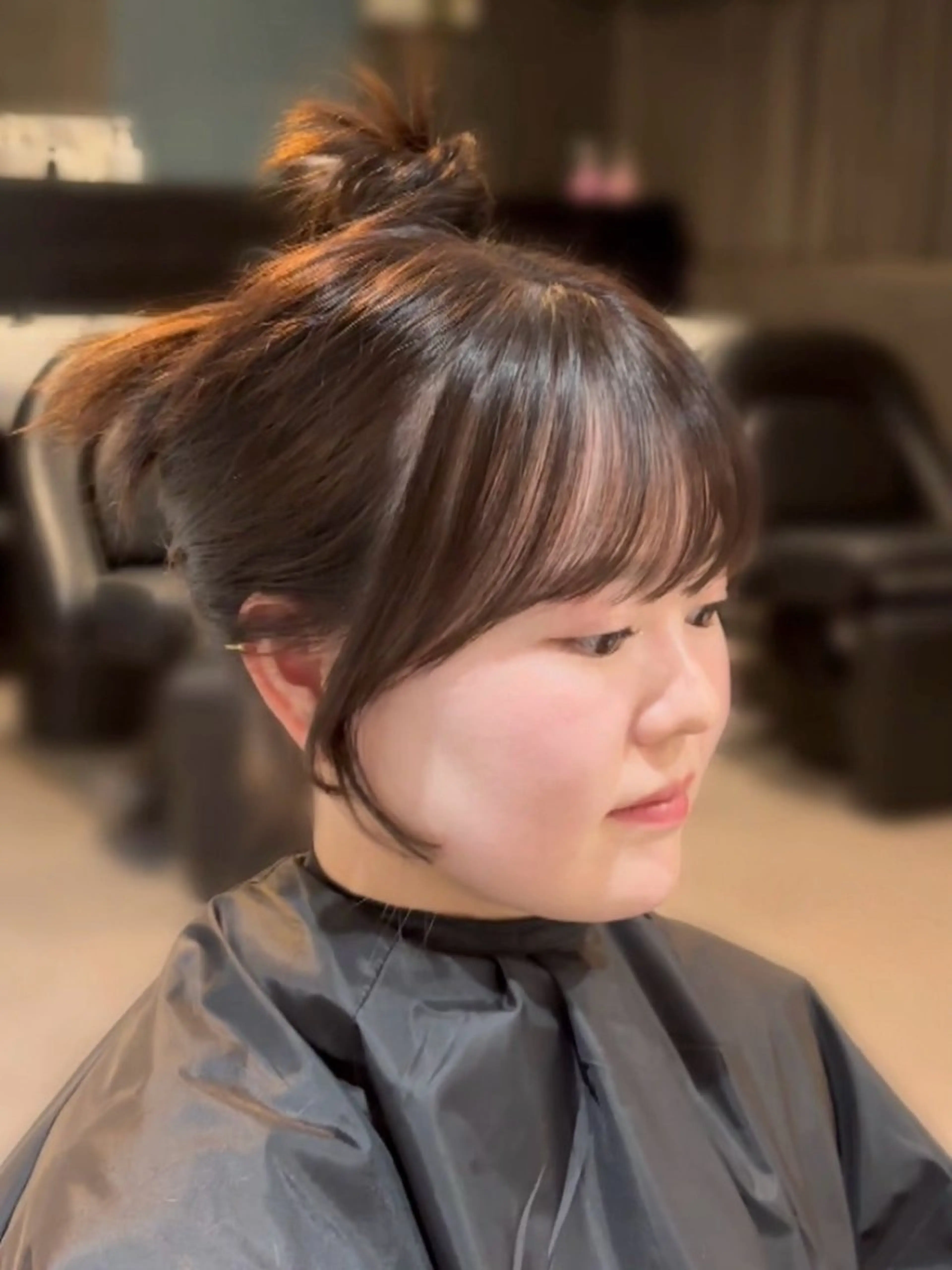 セミロング カット ヘアカラー 新宿/韓国レイヤー 顔まわり/RIKUのヘアスタイル