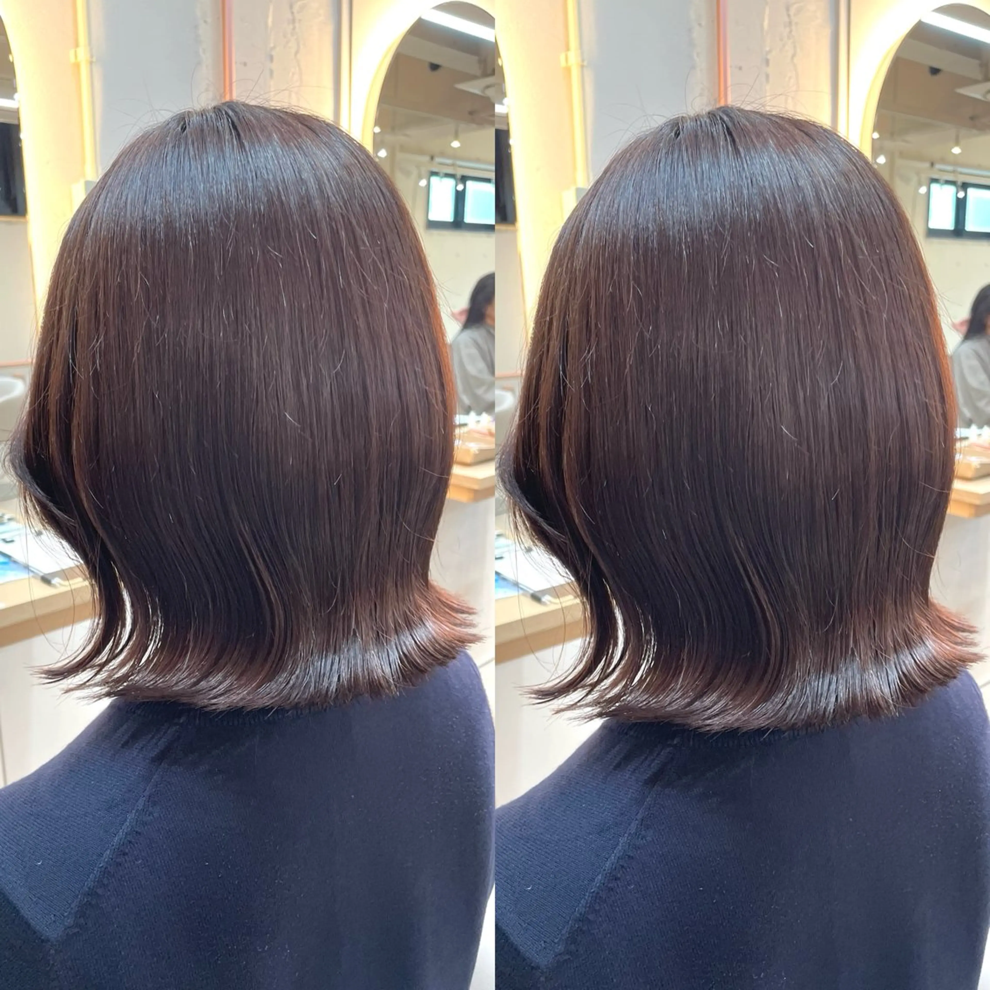 ミディアム カラー カット ヘアカラー トリートメント ヘアセット ブリーチ無し透明感 カラー🦕まどかのヘアスタイル