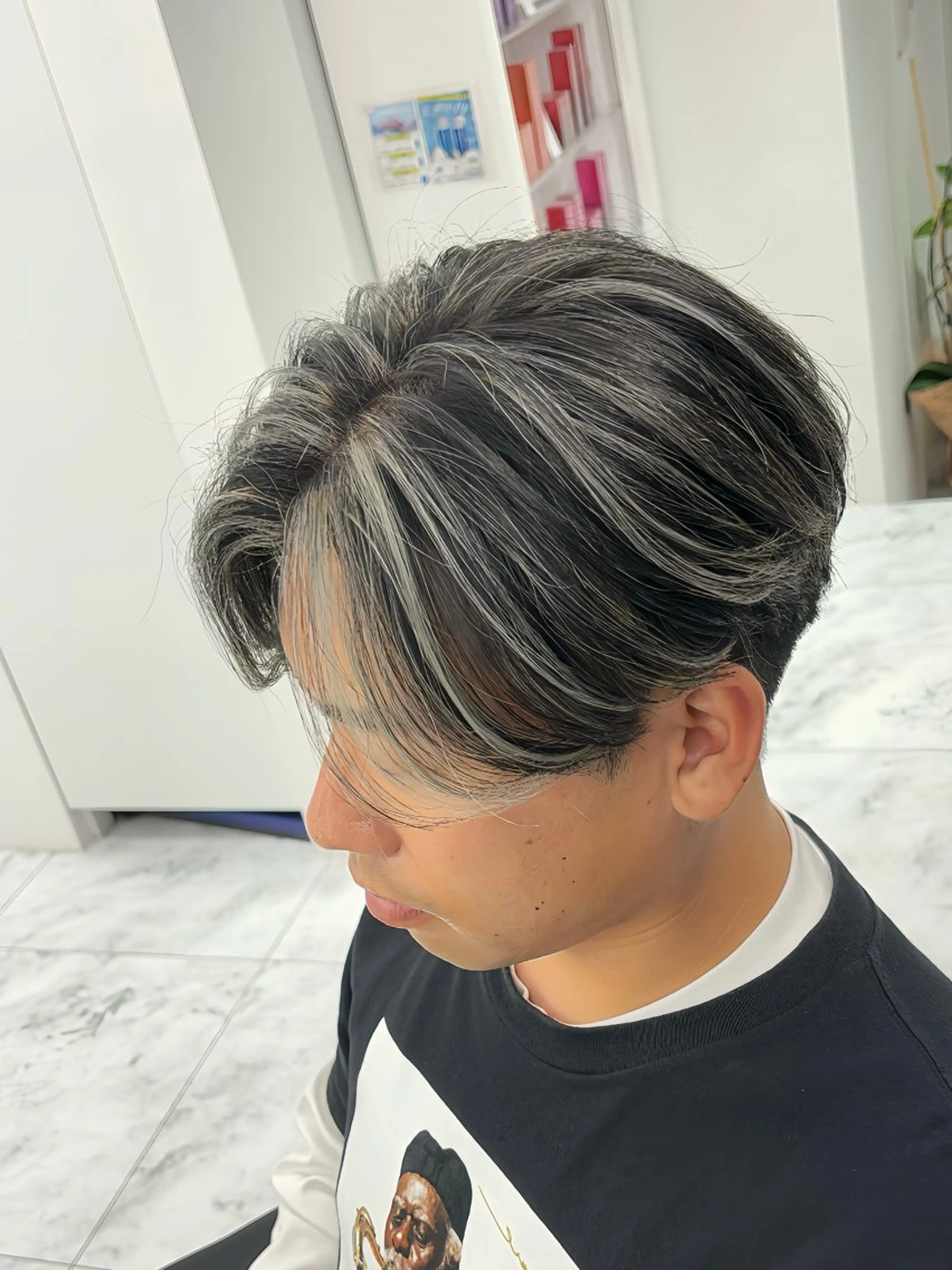 カラー メンズ カット ヘアカラー トリートメント メンズカット ‪‪/メッシュのヘアスタイル