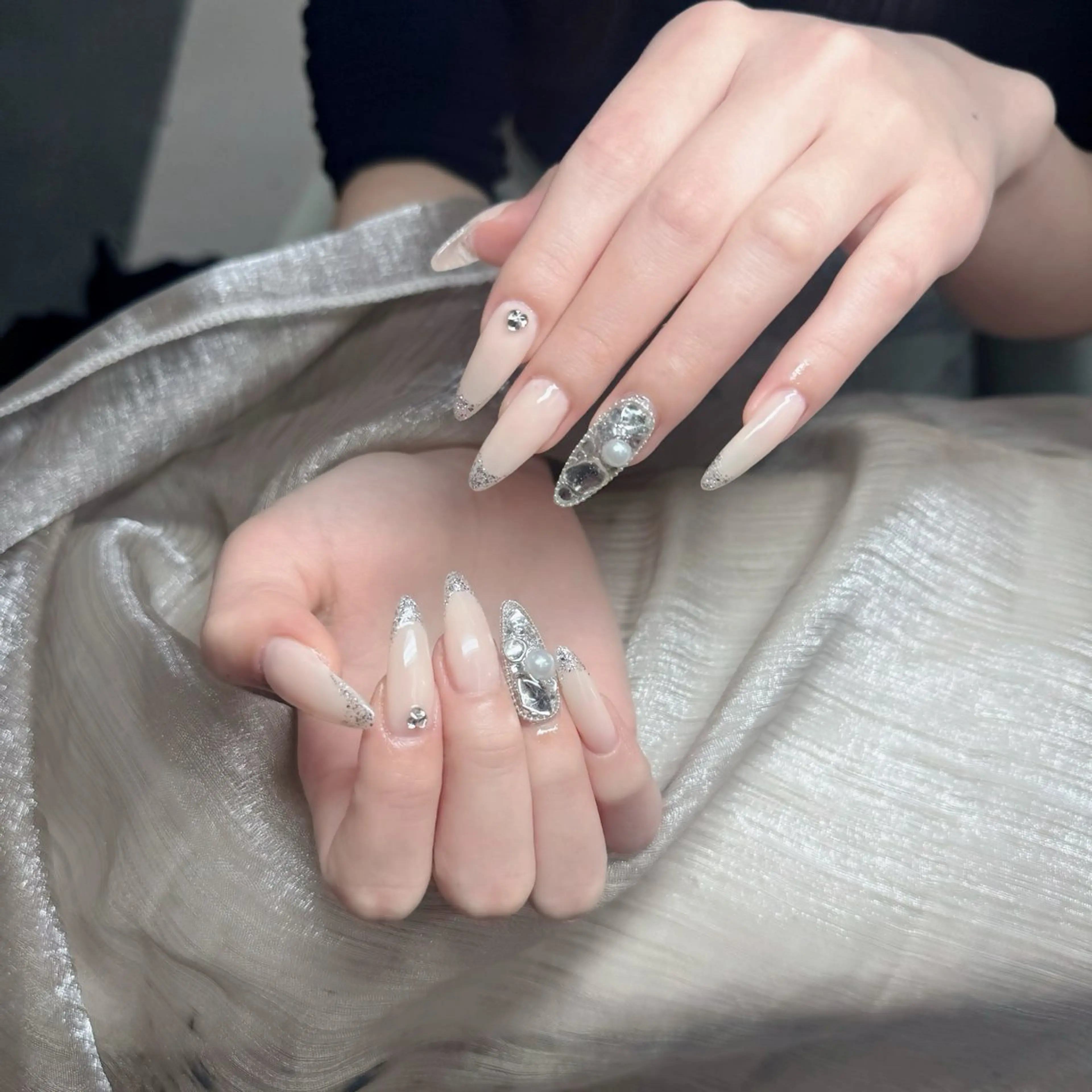 ネイル ジェルネイル 韓国ネイル マグネットネイル ネイルチップ 冬ネイル Lenie Nailのネイルデザイン