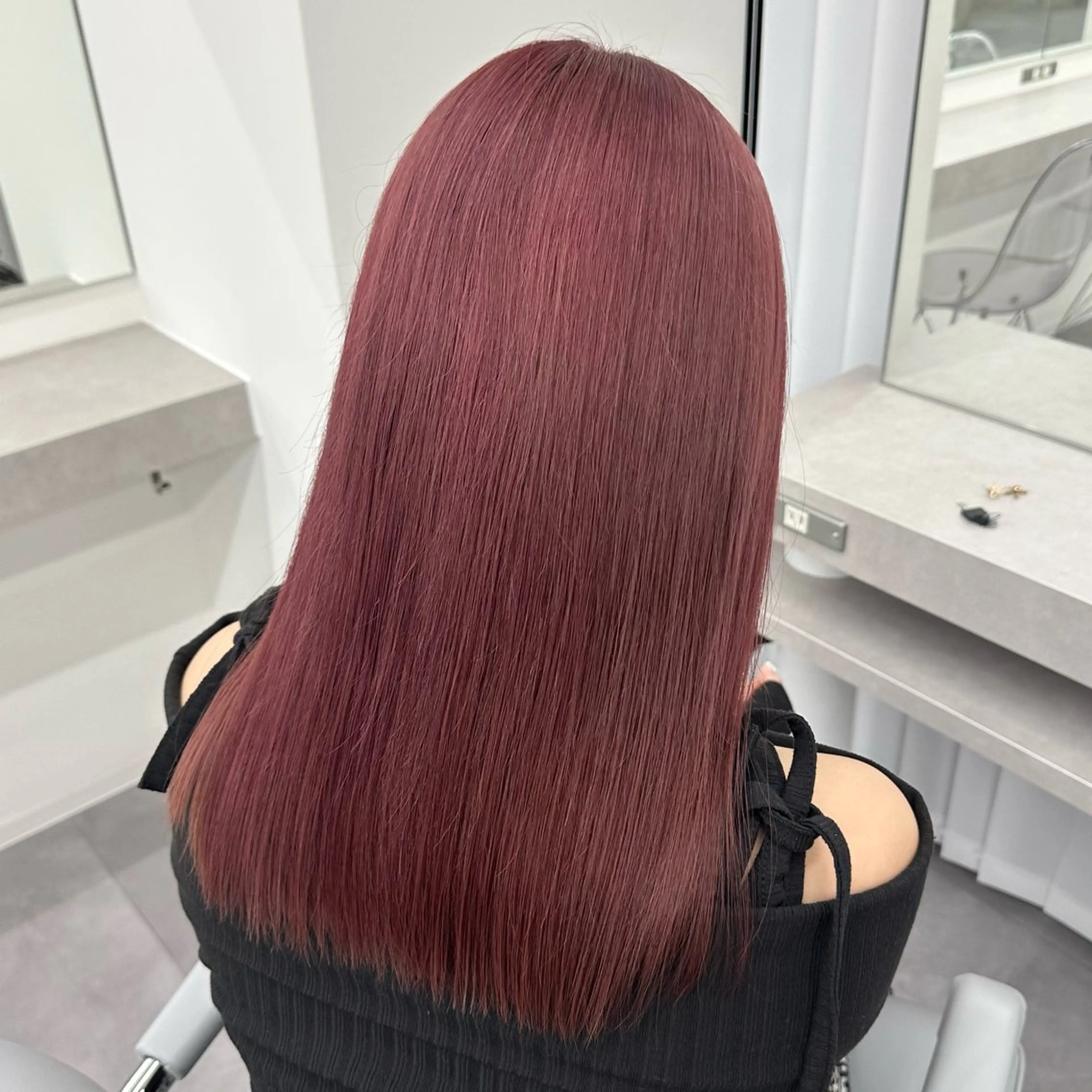 ロング カラー ピンクカラー ヘアカラー トリートメント 🎀‪ピンクベージュ 🎀レイヤーmikuのヘアスタイル